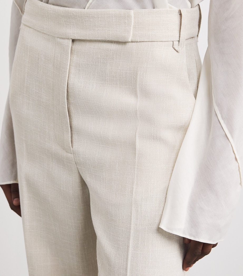Corbett Wide-Leg Trousers STONE MCRM Image 6