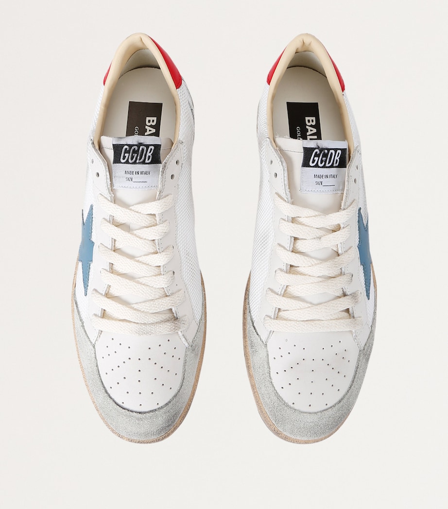 Leather-Mesh Ballstar Sneakers WHITE/COMB Image 4