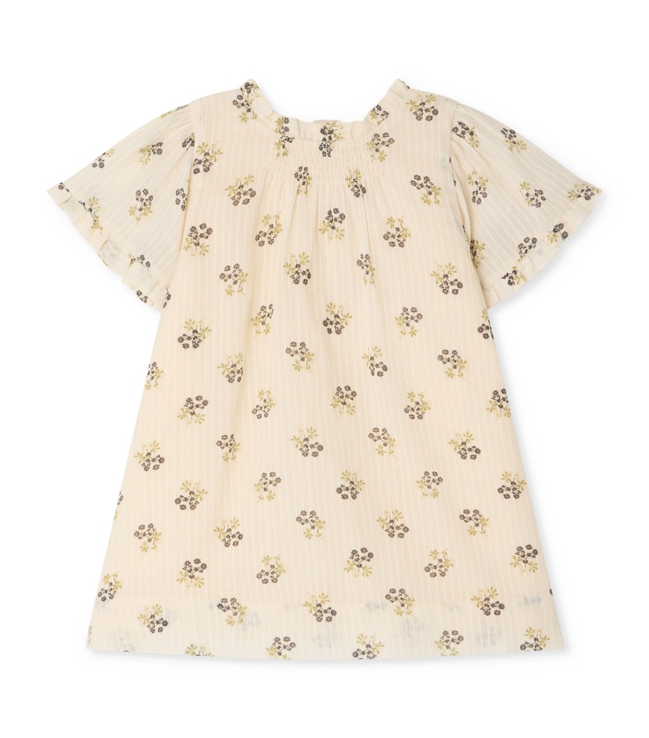 Bonpoint Cotton Lucie Dress (6-18 Months) Fleurs Ecru Image 1