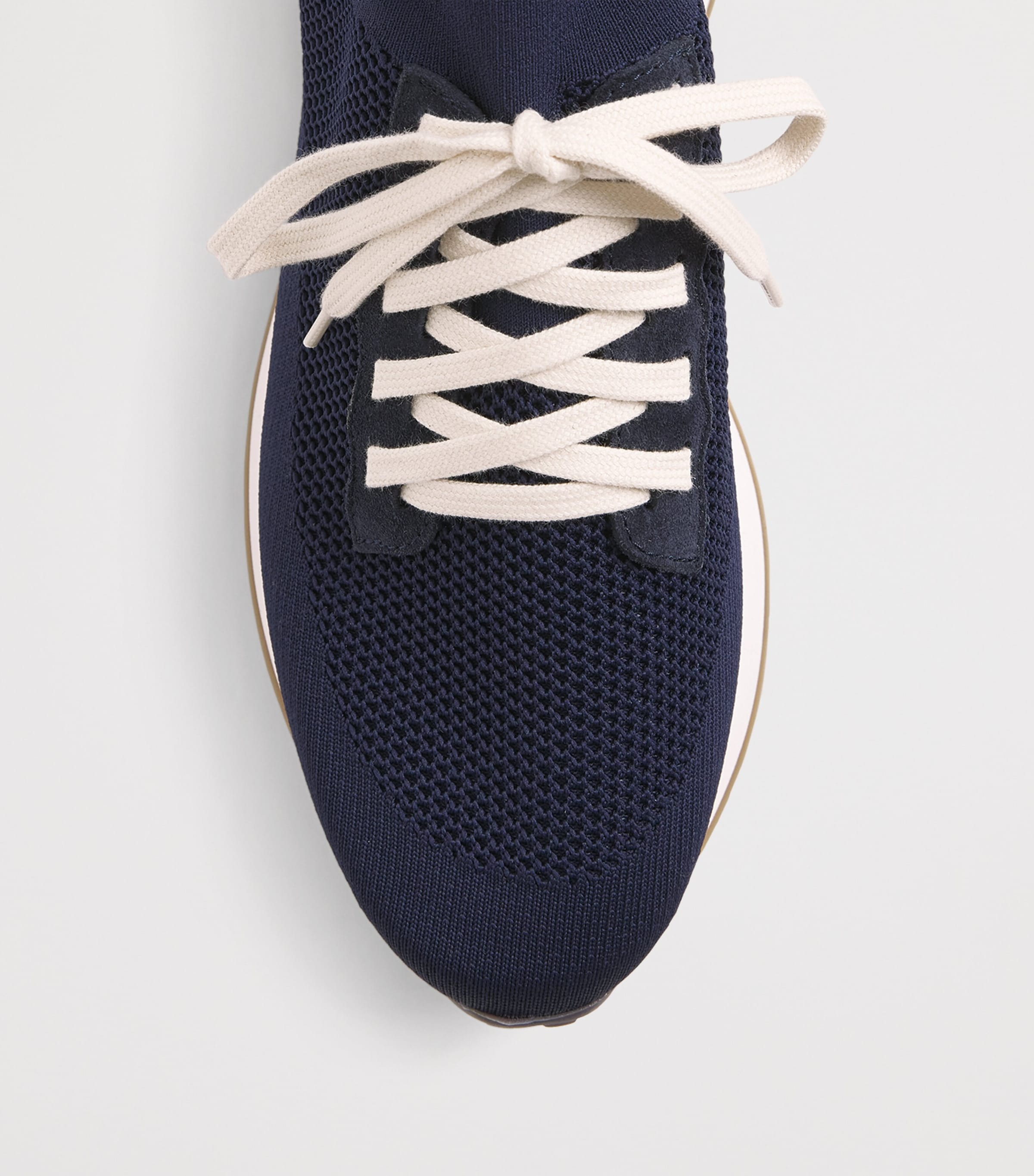 Leather-Blend Scarpa Running Trainers BLU, BLU Image 5