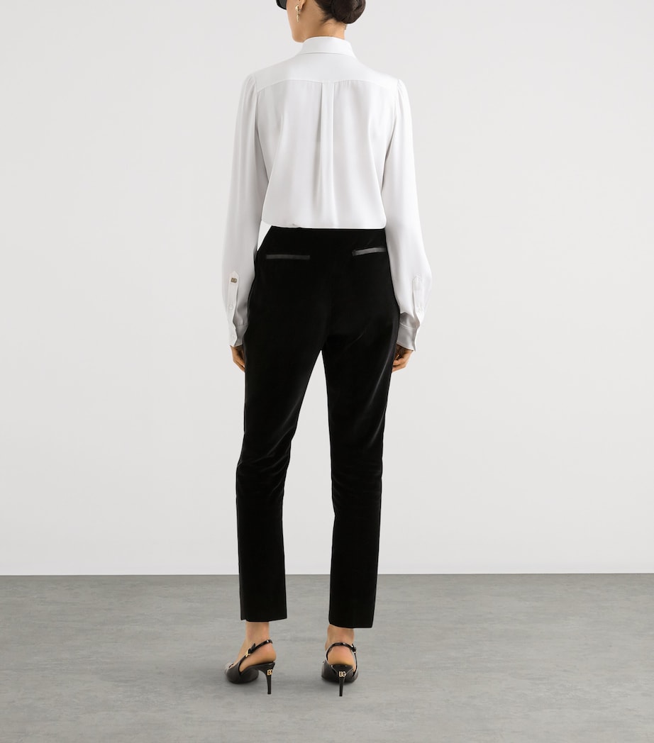 Dolce&Gabbana Womens Stretch-Silk Shirt Opti Image 3