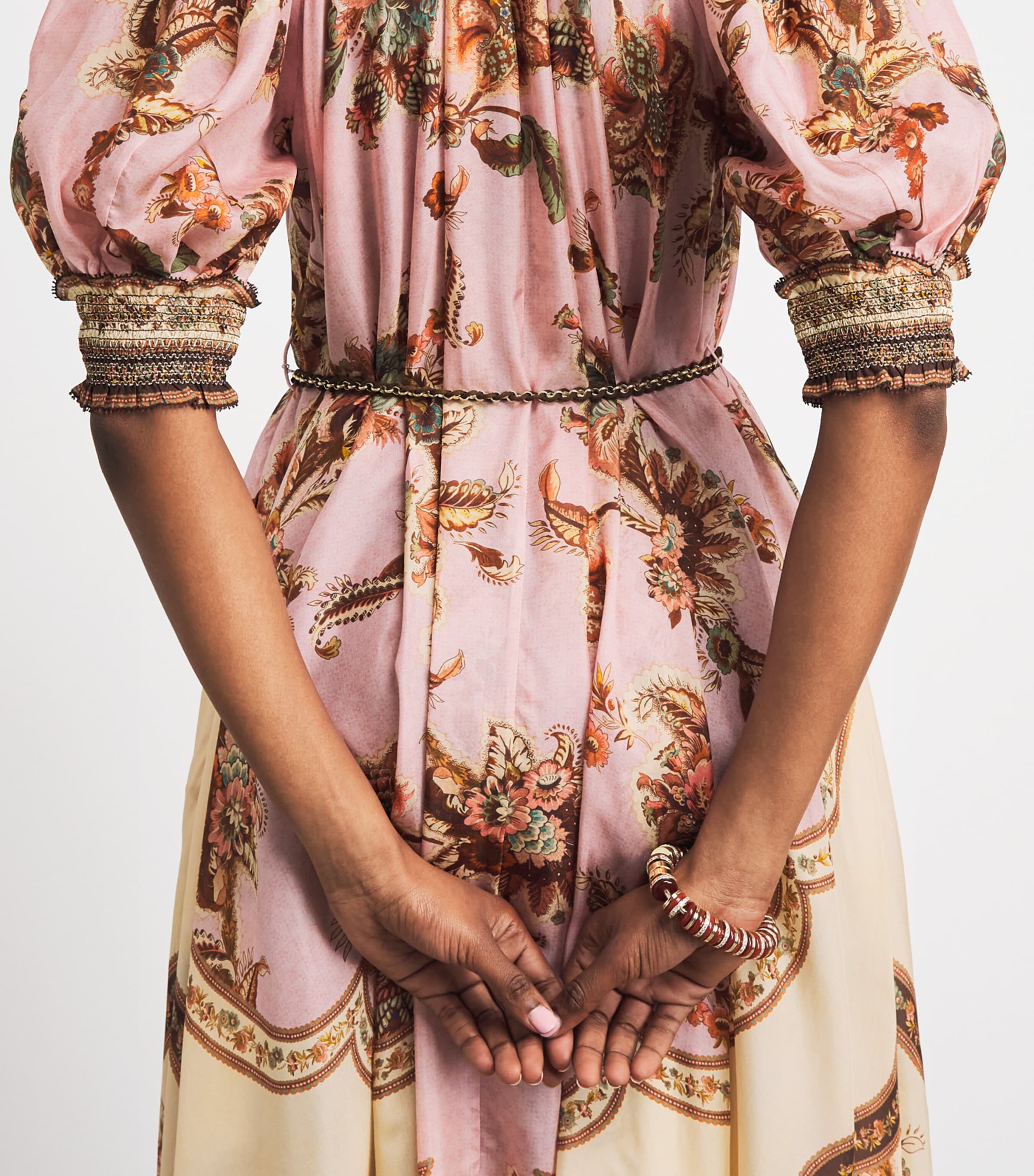 Zimmermann Womens Silk Aster Billow Midi Dress Mauve Jacobean Image 5