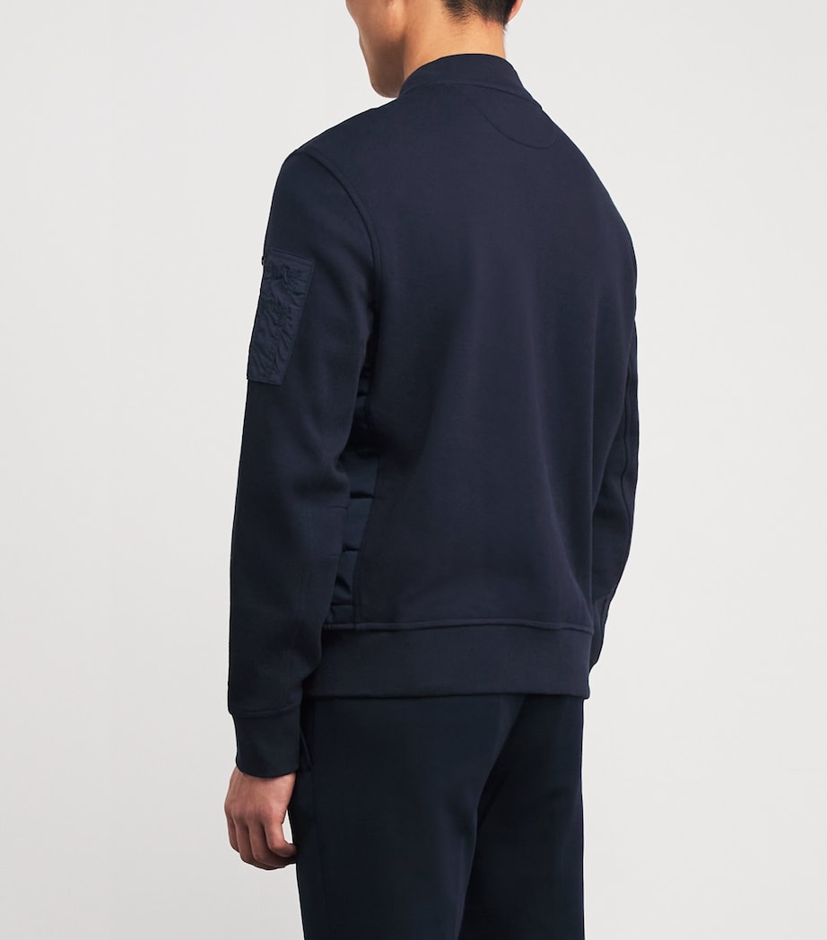 Cotton-Blend Hybrid Bomber Jacket AVIATOR NAVY Image 4