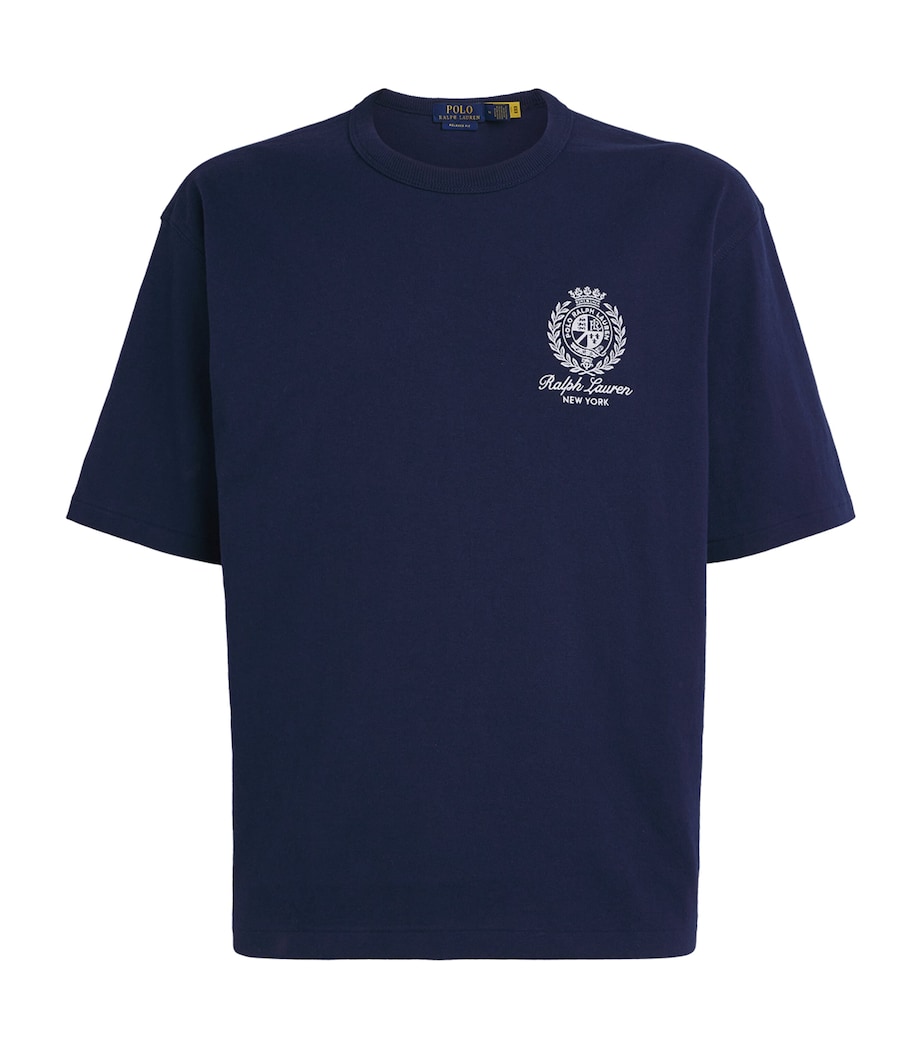 Polo Ralph Lauren Mens Cotton Logo Crest T-Shirt Newport Navy Image 1