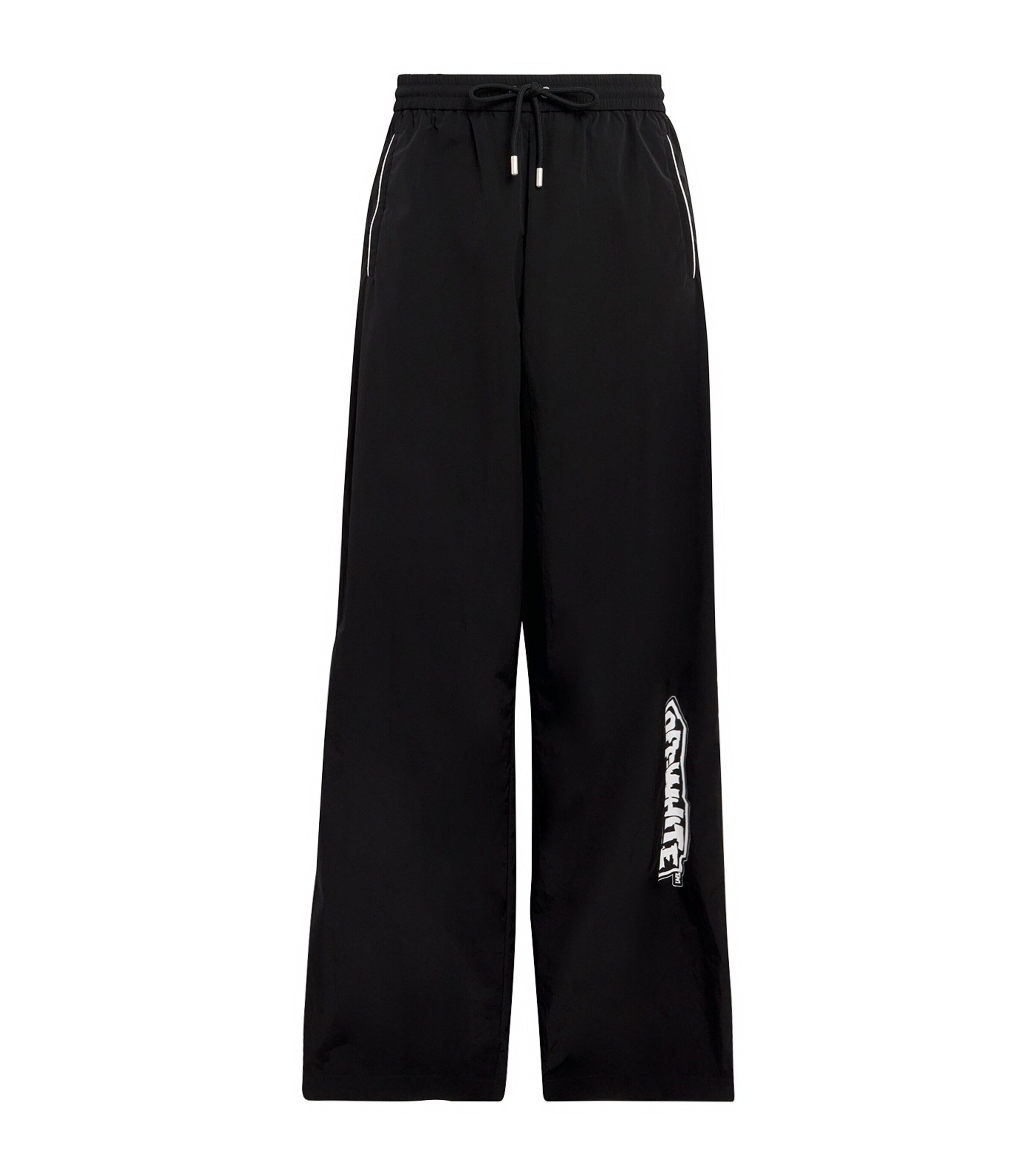 Logo Print Trackpants BLACK-WHITE Image 1
