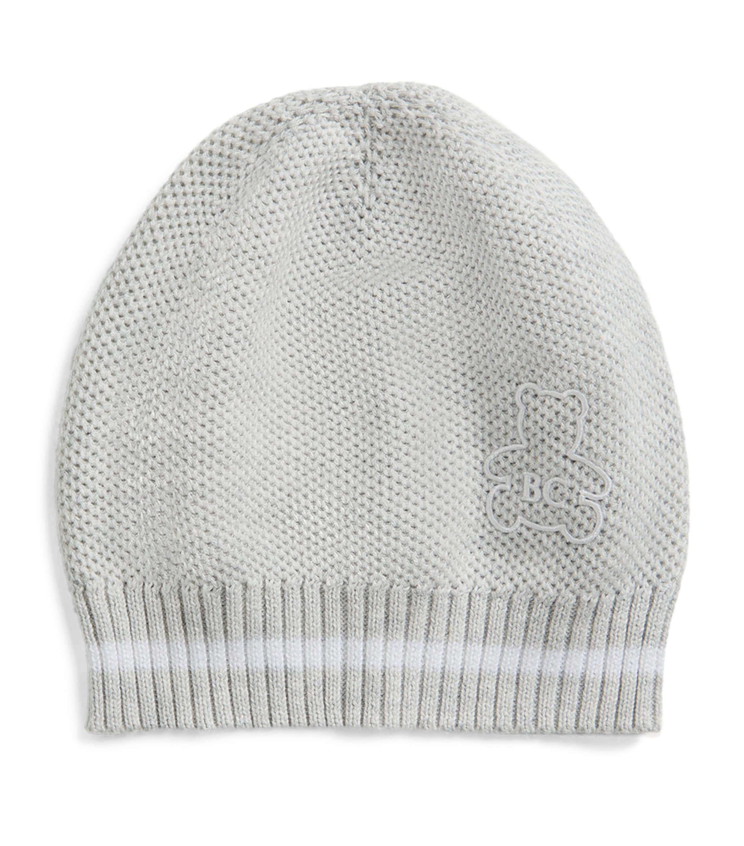 Brunello Cucinelli Kids' Cotton Embroidered Bernie Beanie In White