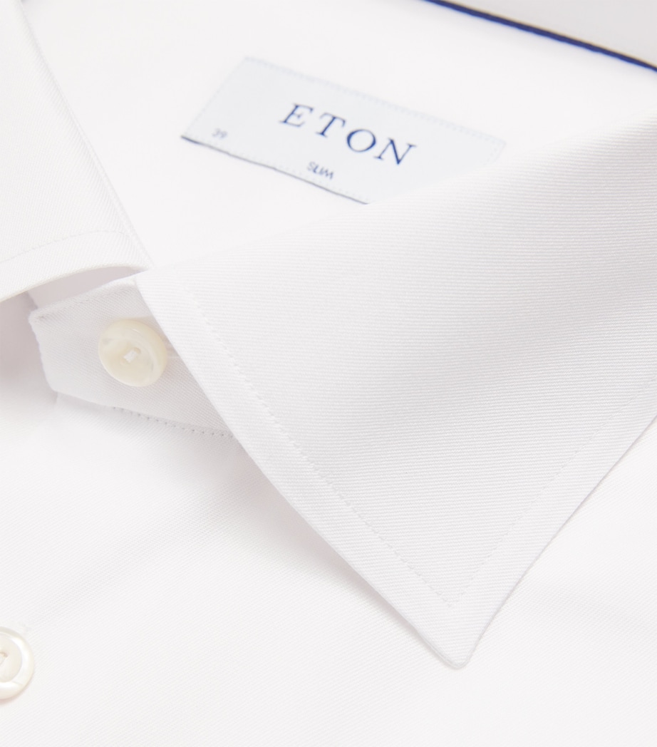 Signature Twill Slim Fit Shirt WHITE Image 5
