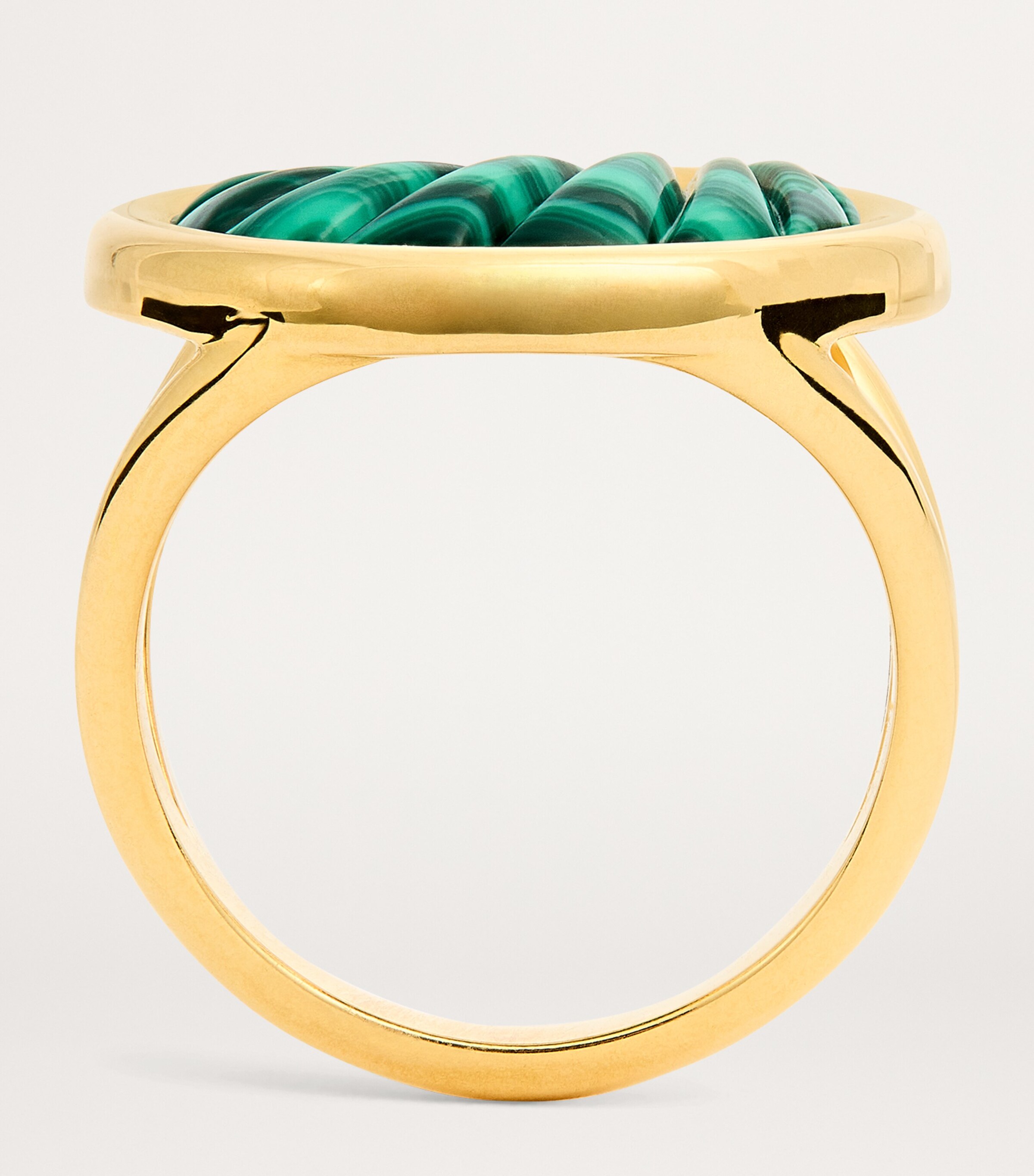 L'ATELIER NAWBAR Yellow Gold, Diamond, Mother-of-Pearl and Malachite Lot N*91 Ring Yellow Gold Image 3