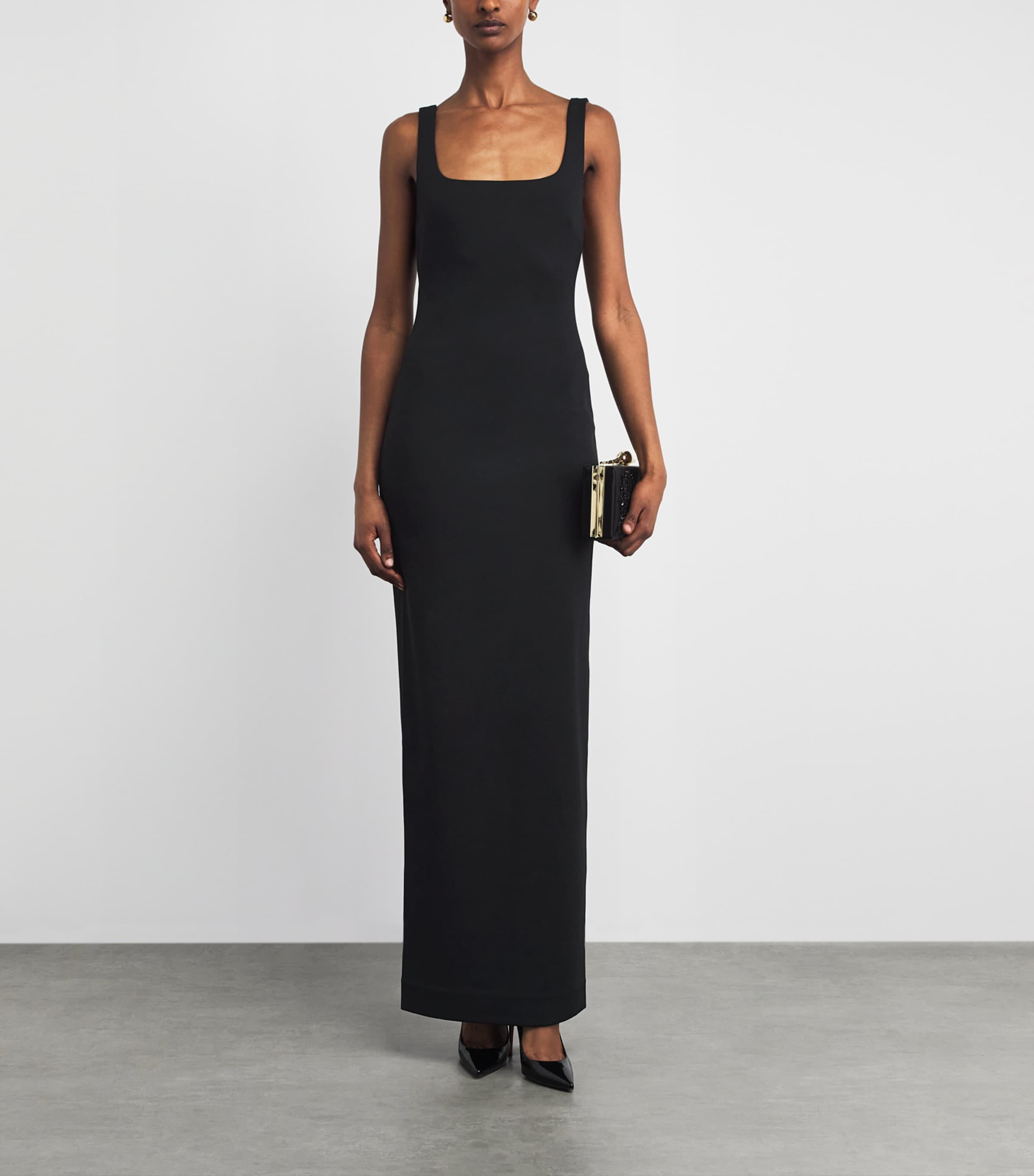 Solace London Womens Crepe Aneila Maxi Dress Black Image 2