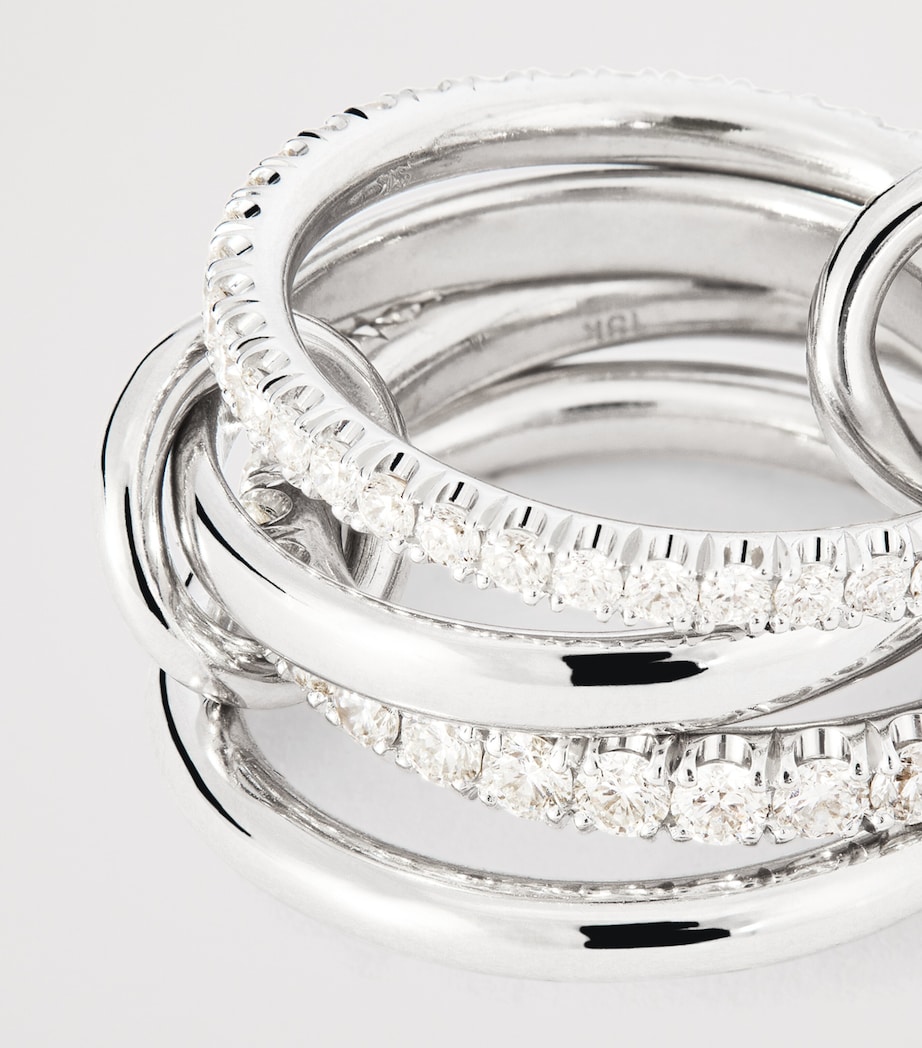 White Gold and Diamond Halley Ring WHITE GOLD Image 4