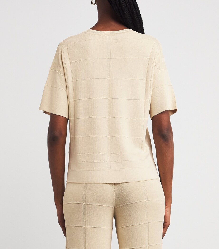 Grid Knit T-Shirt AFFOGATO Image 4