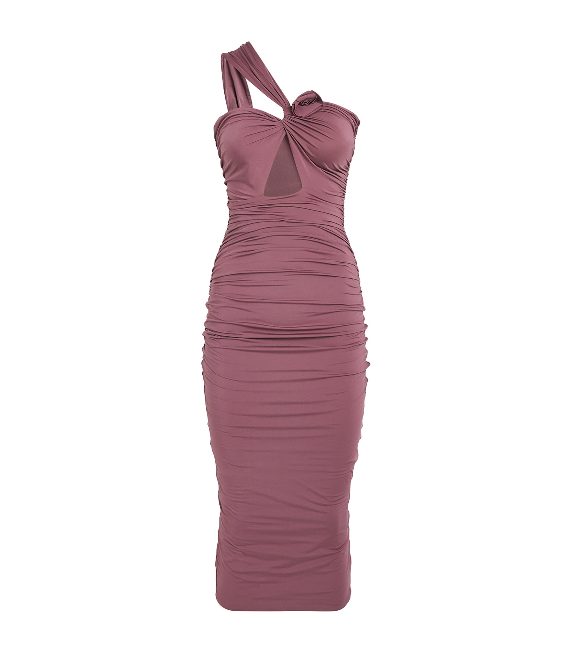 Maygel Coronel Womens Asymmetric Arcano Midi Dress Acai Image 1