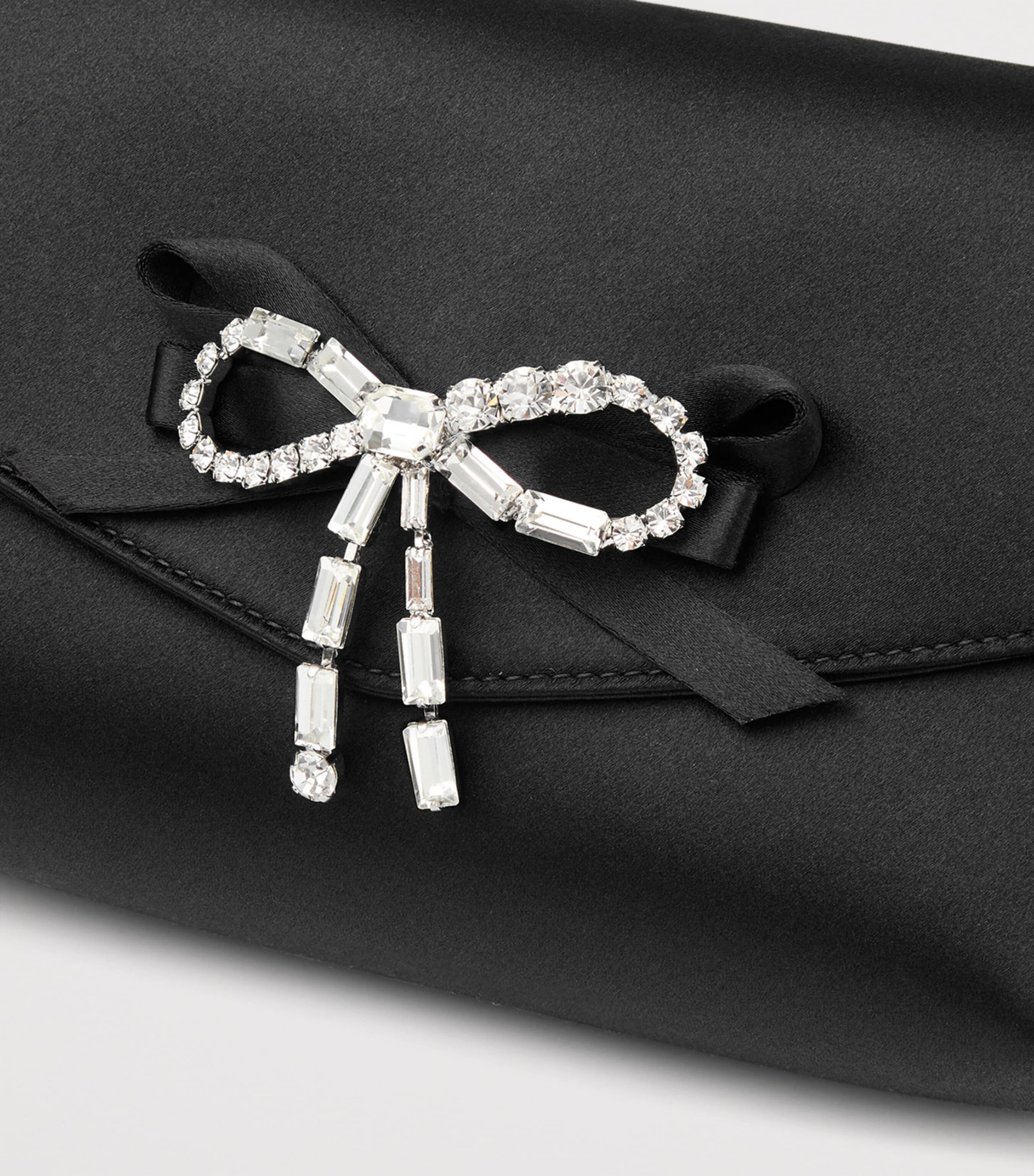 Satin Bow Mini Bag BLACK/SILVER Image 6