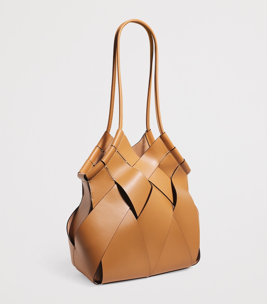 Leather Charlotte Tote Bag 910 ALMOND Image 3