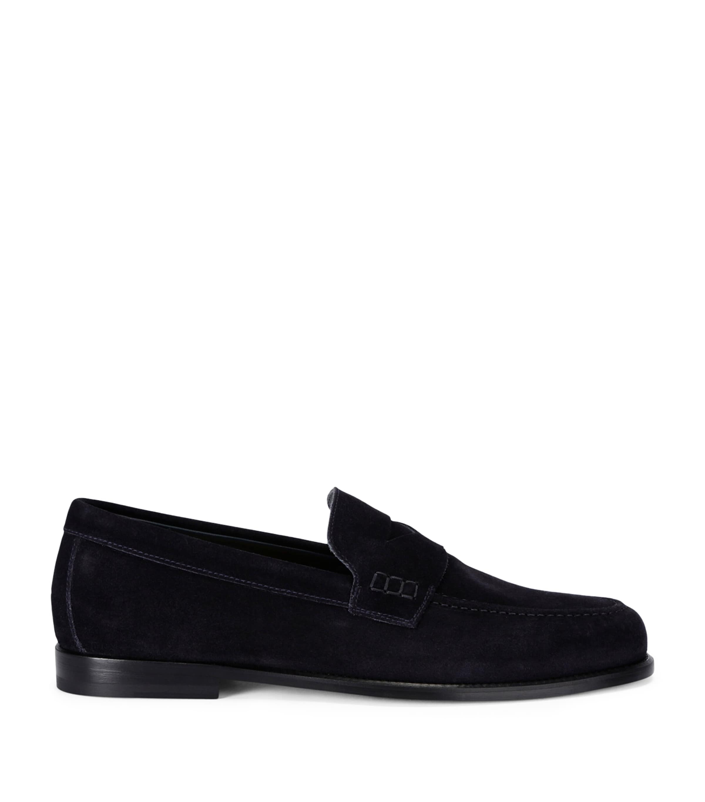 DOUCAL'S SUEDE PENNY LOAFERS