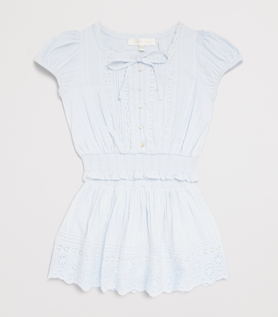 LoveShackFancy Cotton Shoreline Top (2-6 Years) Blufcblue Finch Image 3