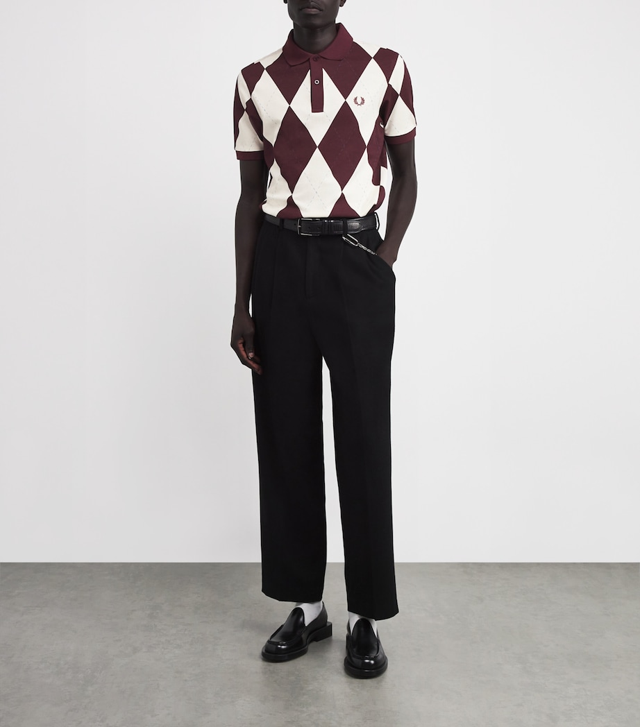 Cotton Argyle Polo 560-ECRU Image 2