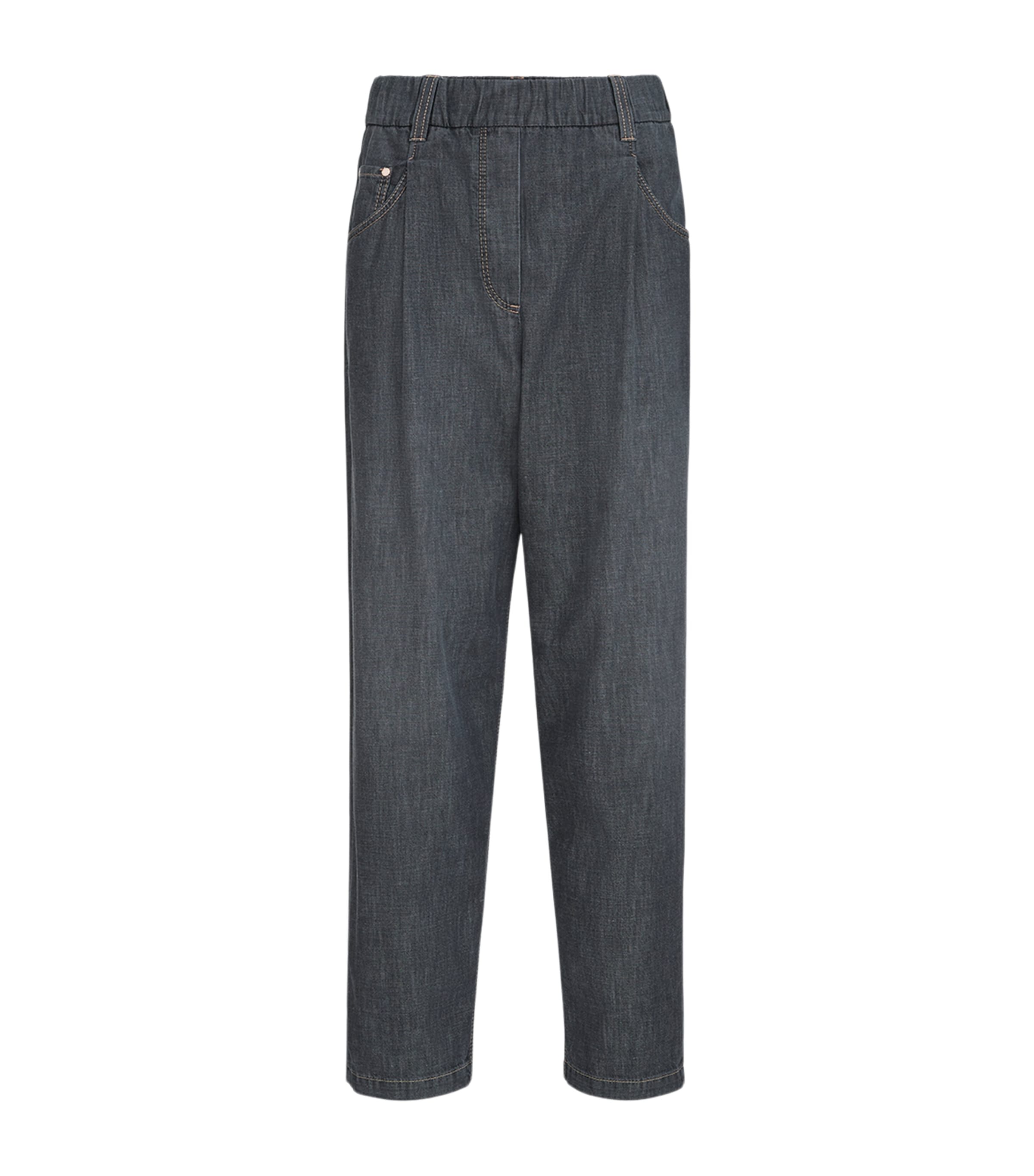 Brunello Cucinelli Womens Denim Straight Trousers Image 1
