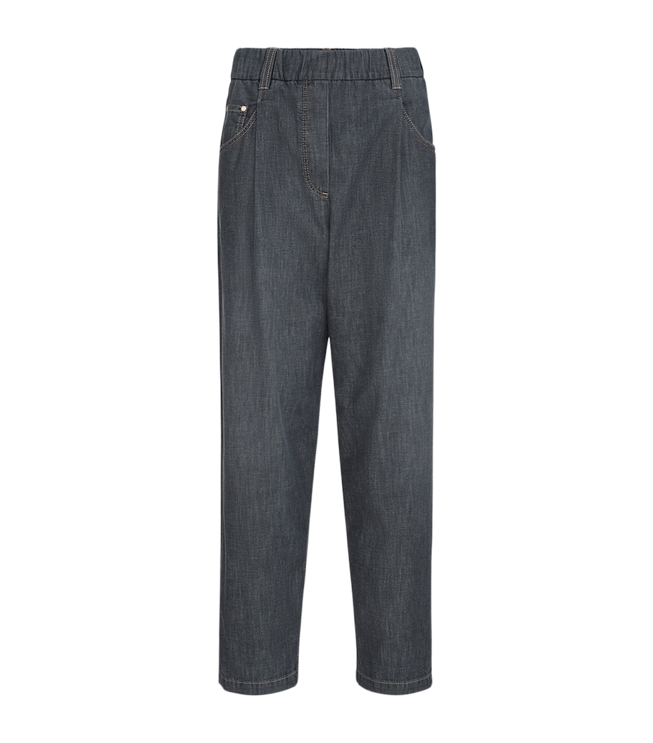 Brunello Cucinelli Womens Denim Straight Trousers Image 1