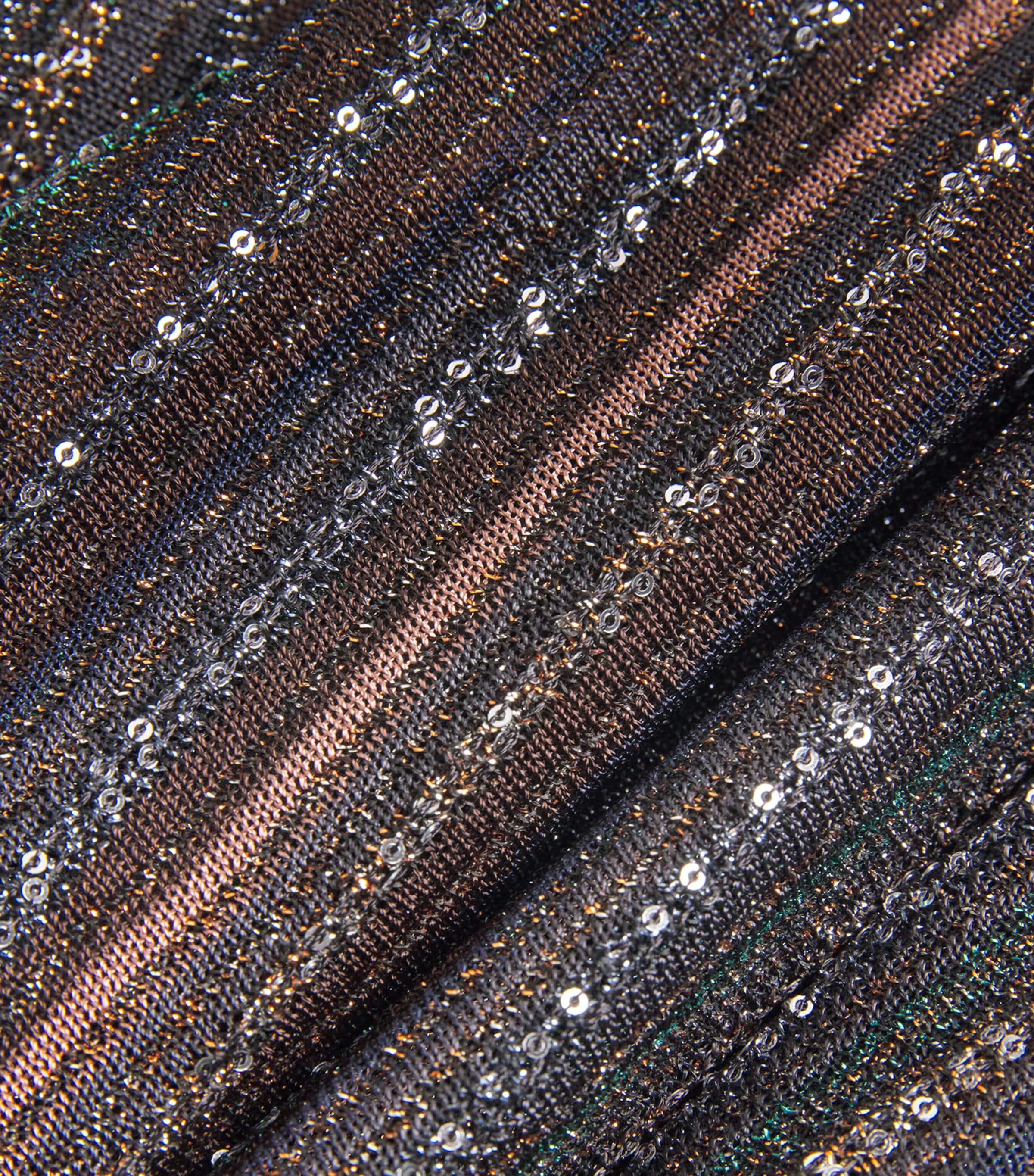 Missoni Womens Sequin-Embellished Stripe Maxi Dress Drk Brown Tone Image 6