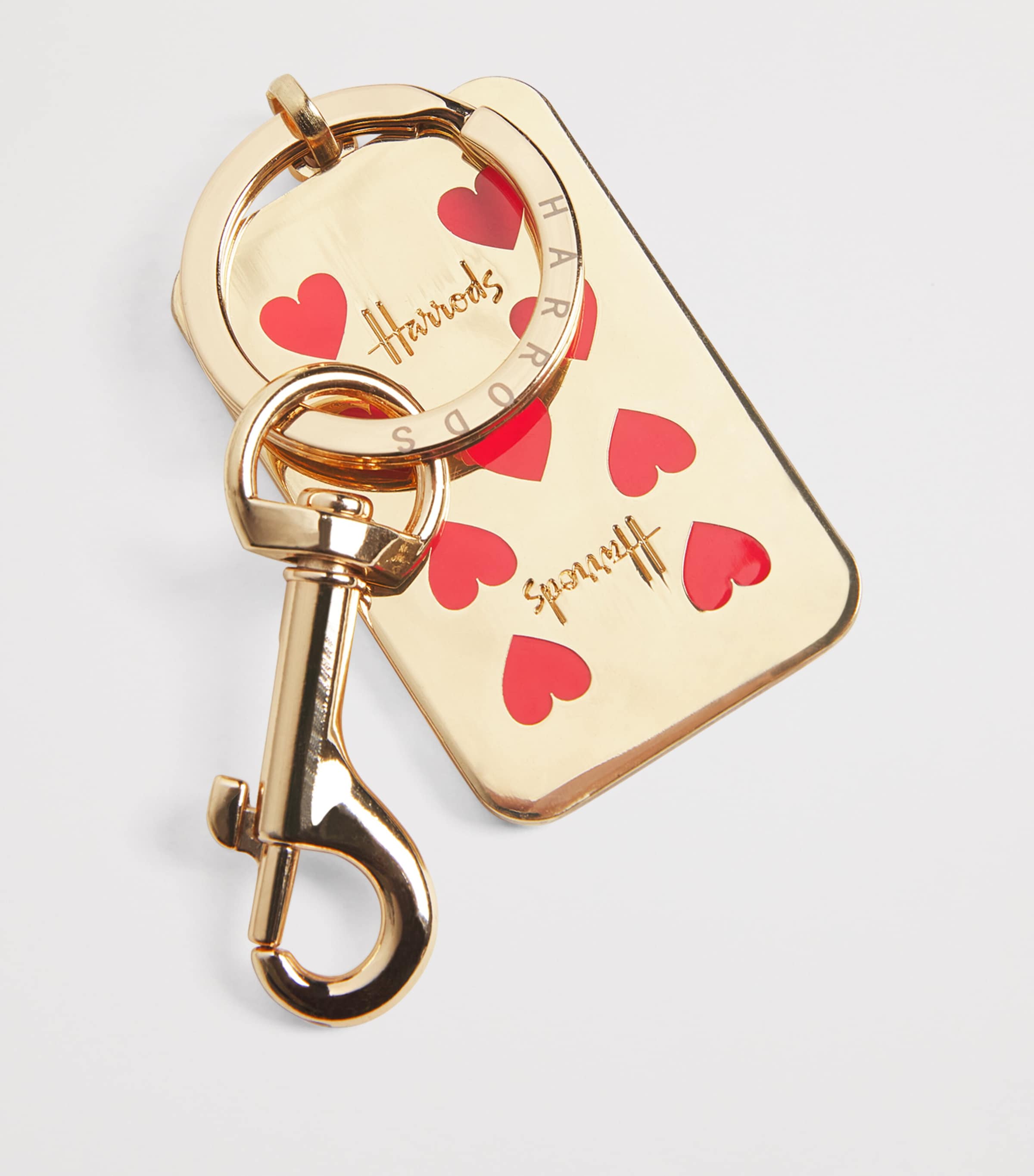 Metal Playing Card Keyring GOLD Image 2