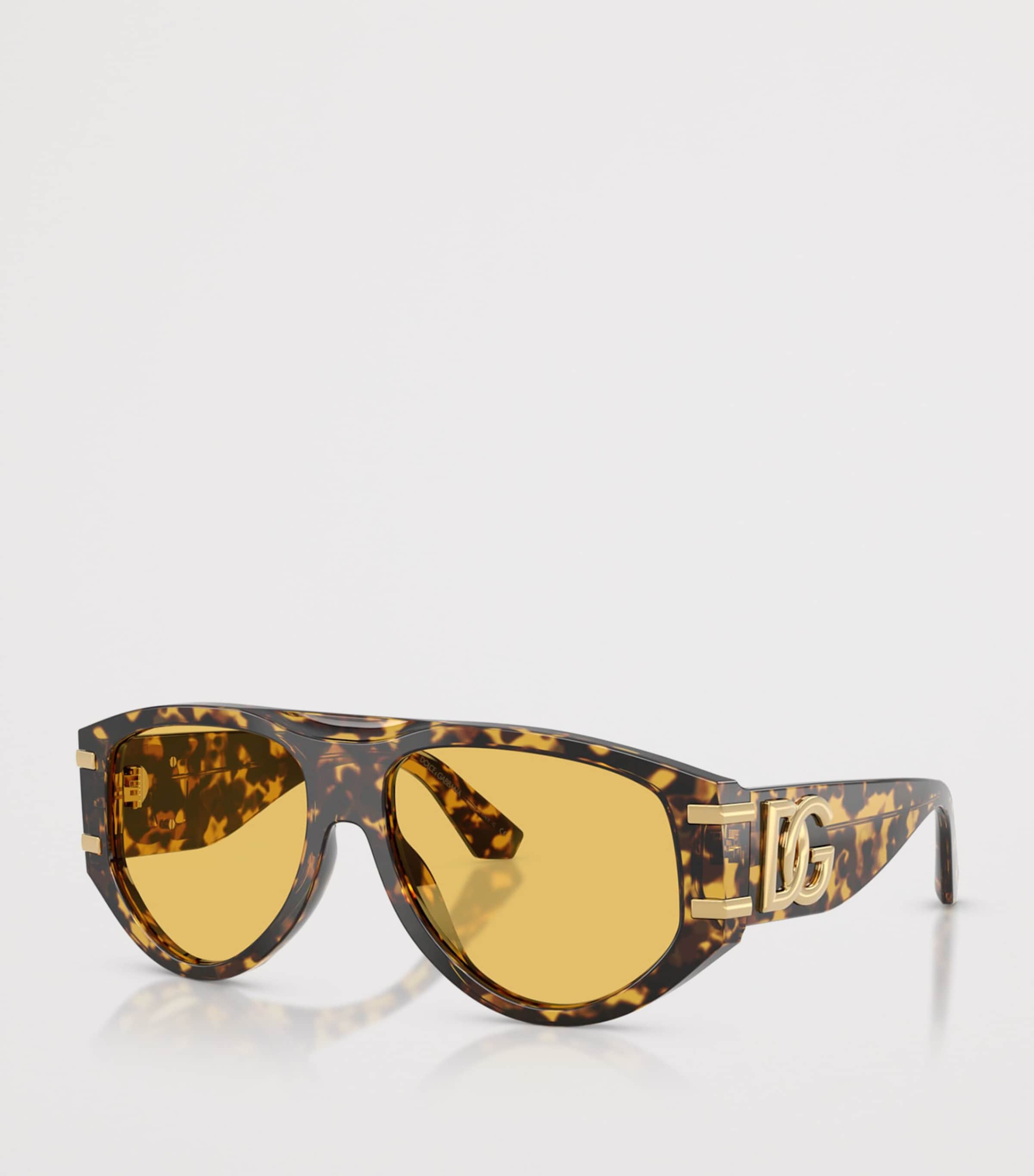 Dolce&Gabbana Tortoiseshell Oversized Pilot Sunglasses Image 2