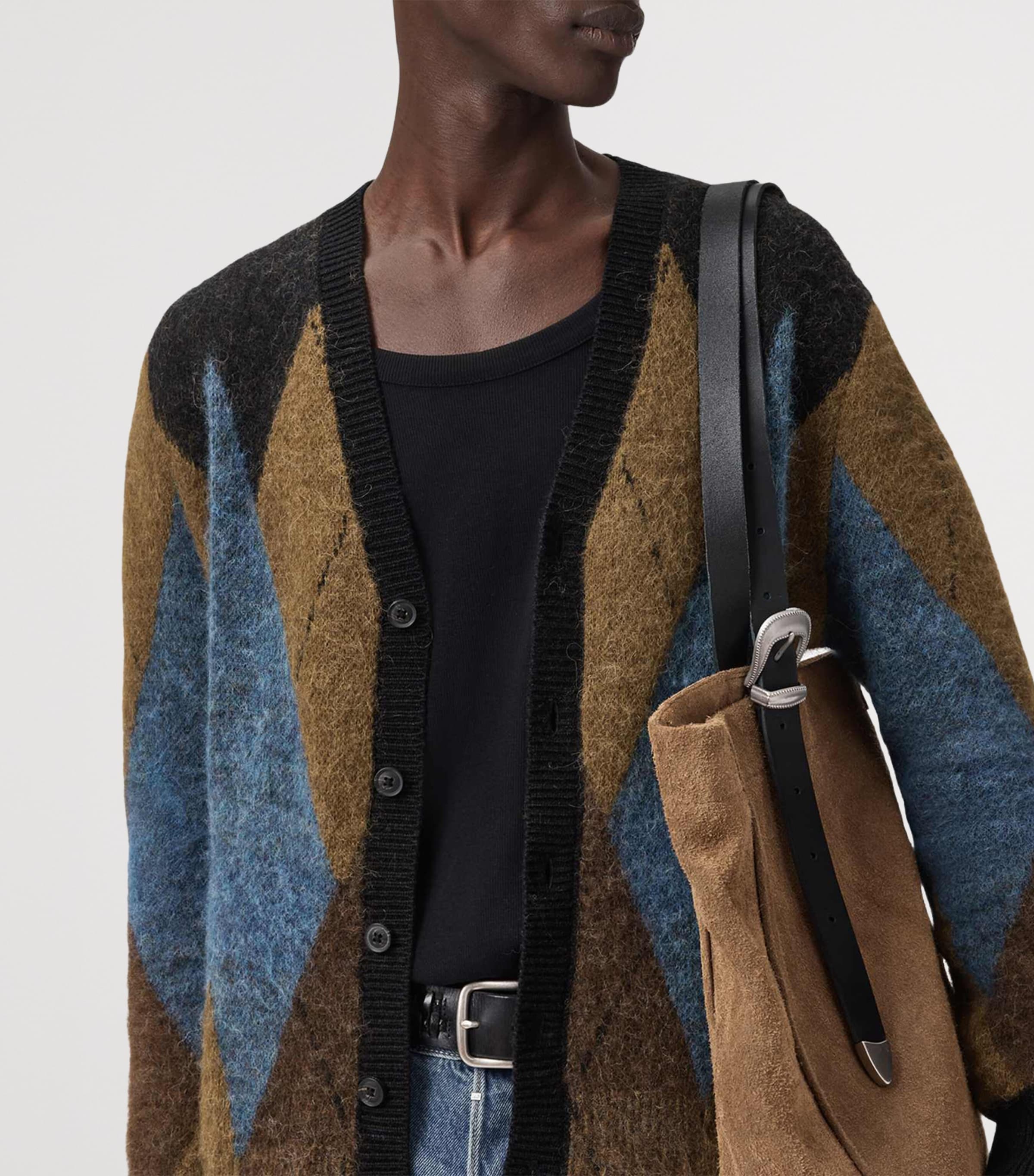 Jacquard Bernie Cardigan CIDER BROWN Image 7