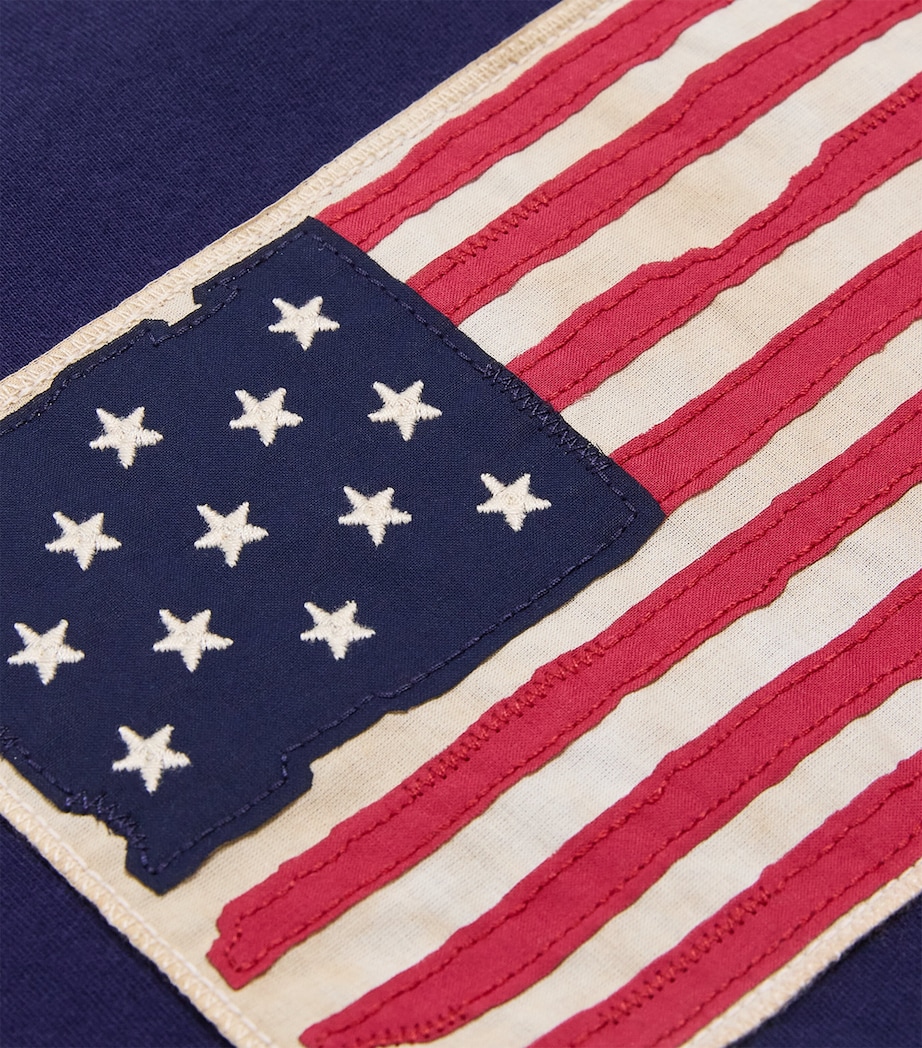 Cotton USA Flag T-Shirt (2-7 Years) CRUISE NAVY Image 3