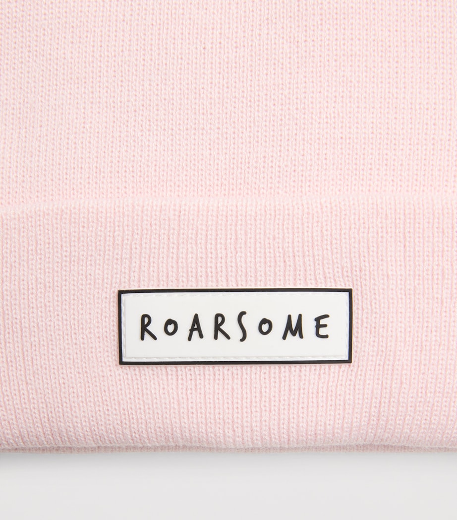 Knitted Logo Beanie PINK Image 3