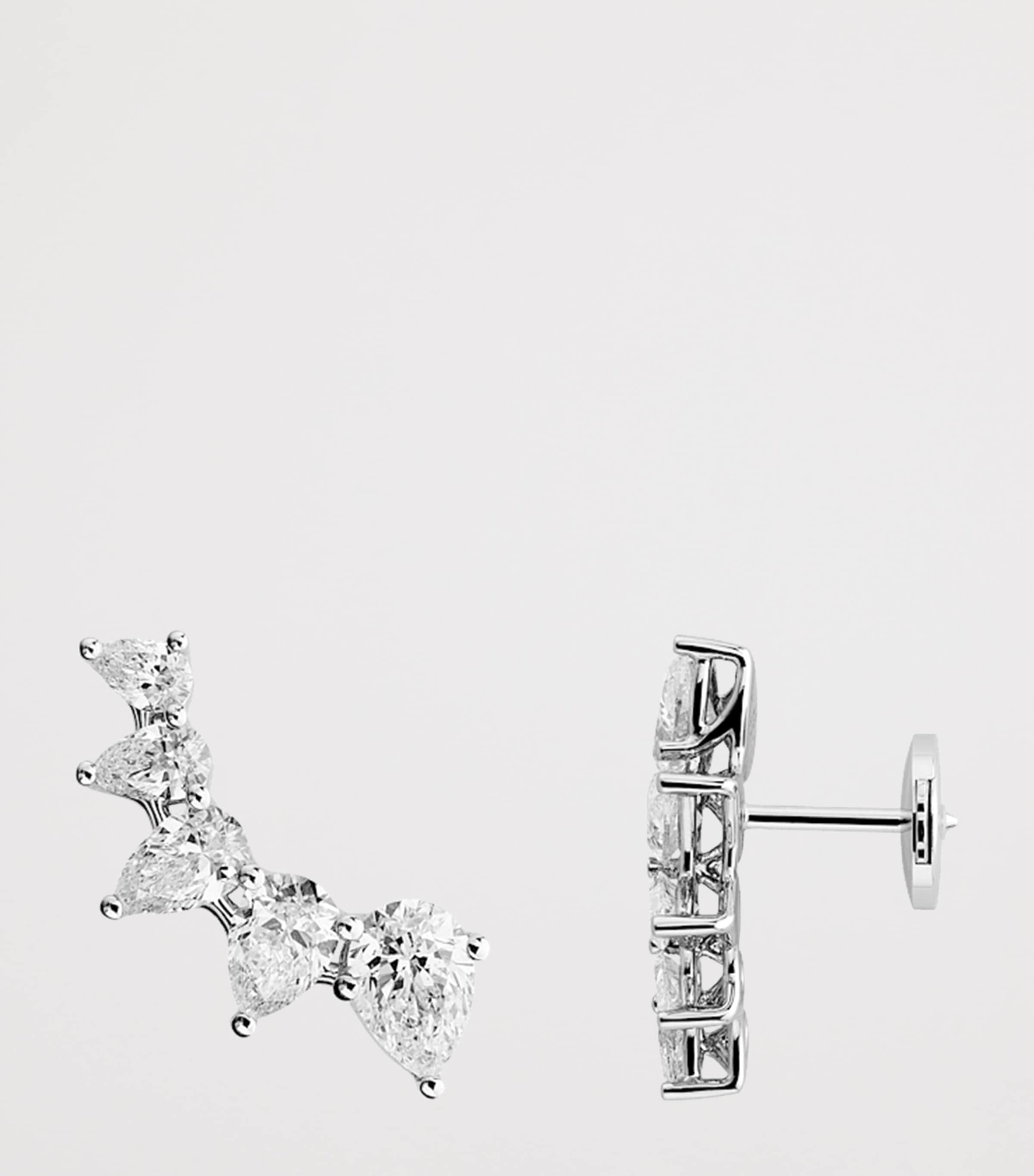 White Gold and Diamond L'Heure du Diamant Stud Earrings 18K WHITE GOLD Image 3