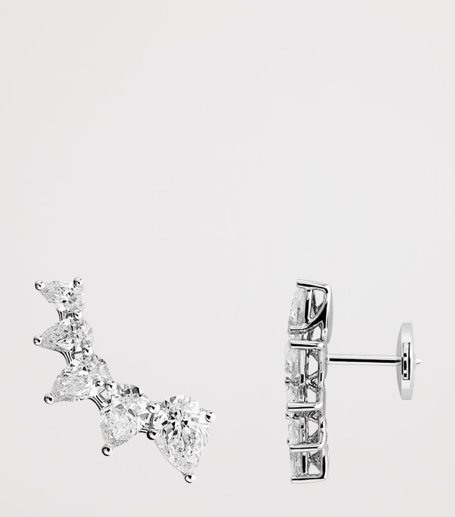 White Gold and Diamond L'Heure du Diamant Stud Earrings 18K WHITE GOLD Image 3