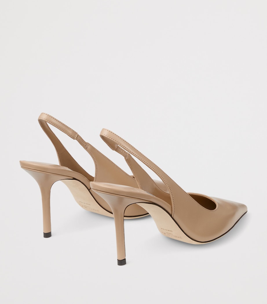 Jimmy Choo Womens Love 85 Leather Slingback Pumps Chai Image 5