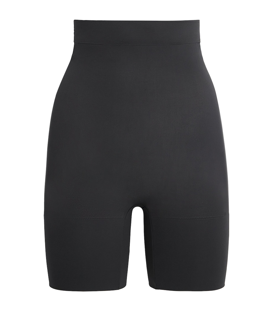 Skims Womens Seamless Sheer Mid-Thigh Shorts Onyx Image 1