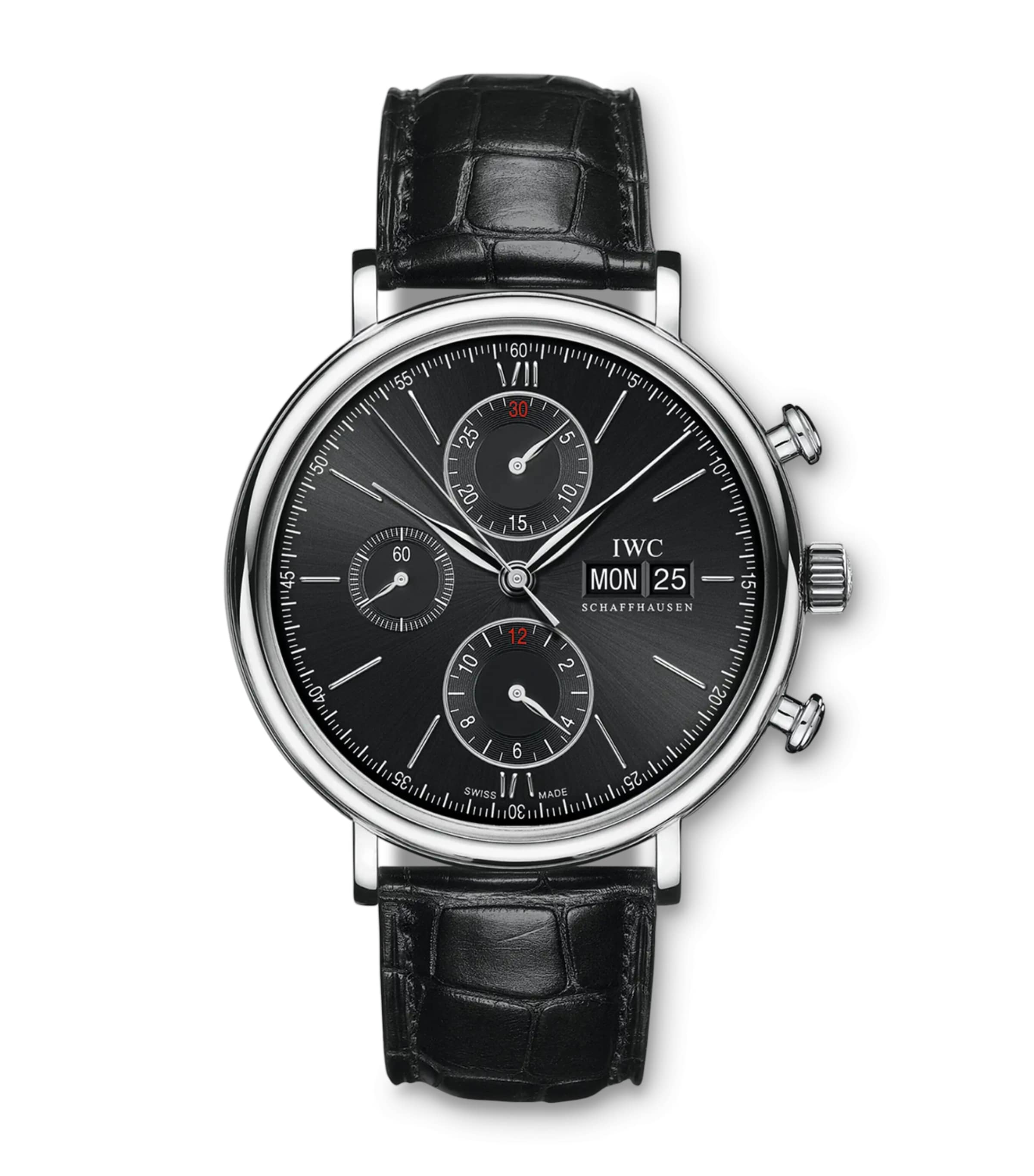Stainless Steel Portofino Chronograph Watch 42mm BLACK Image 1