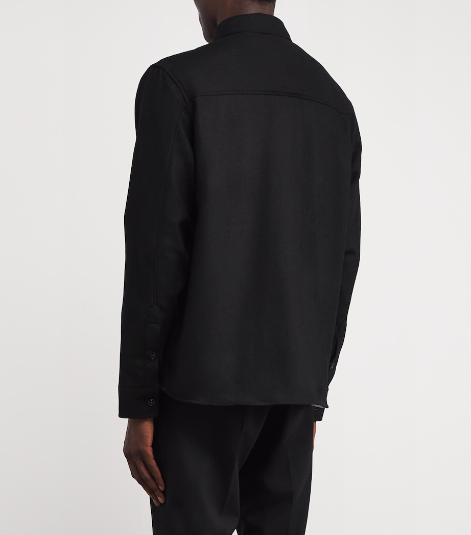 Wool-Blend Overshirt 9999 BLACK Image 4