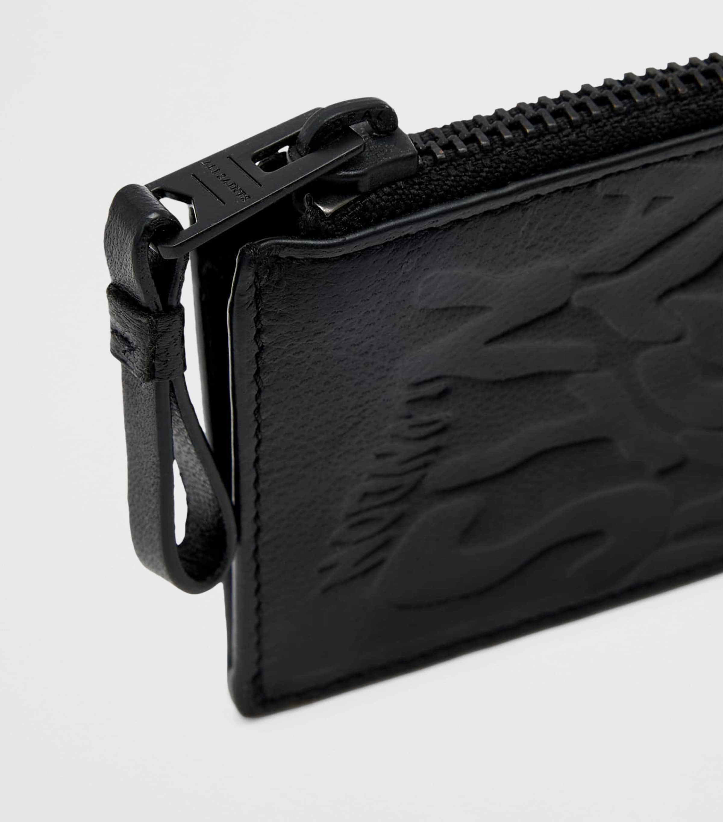 AllSaints Leather Tierra Isamu Wallet Black Image 4