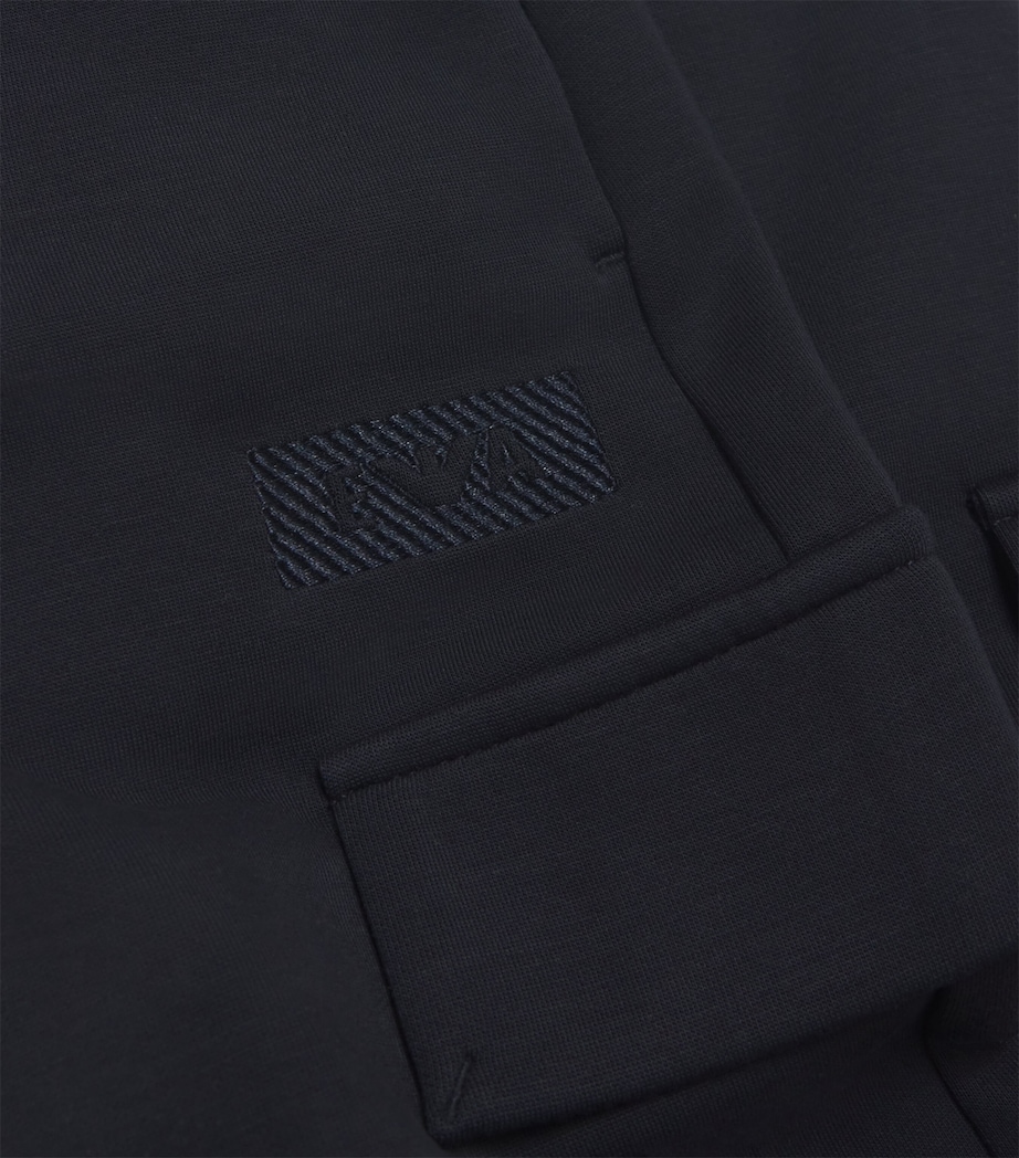 Embroidered Logo Shorts (4-16 Years) UB118 0920 BLU NAV Image 3