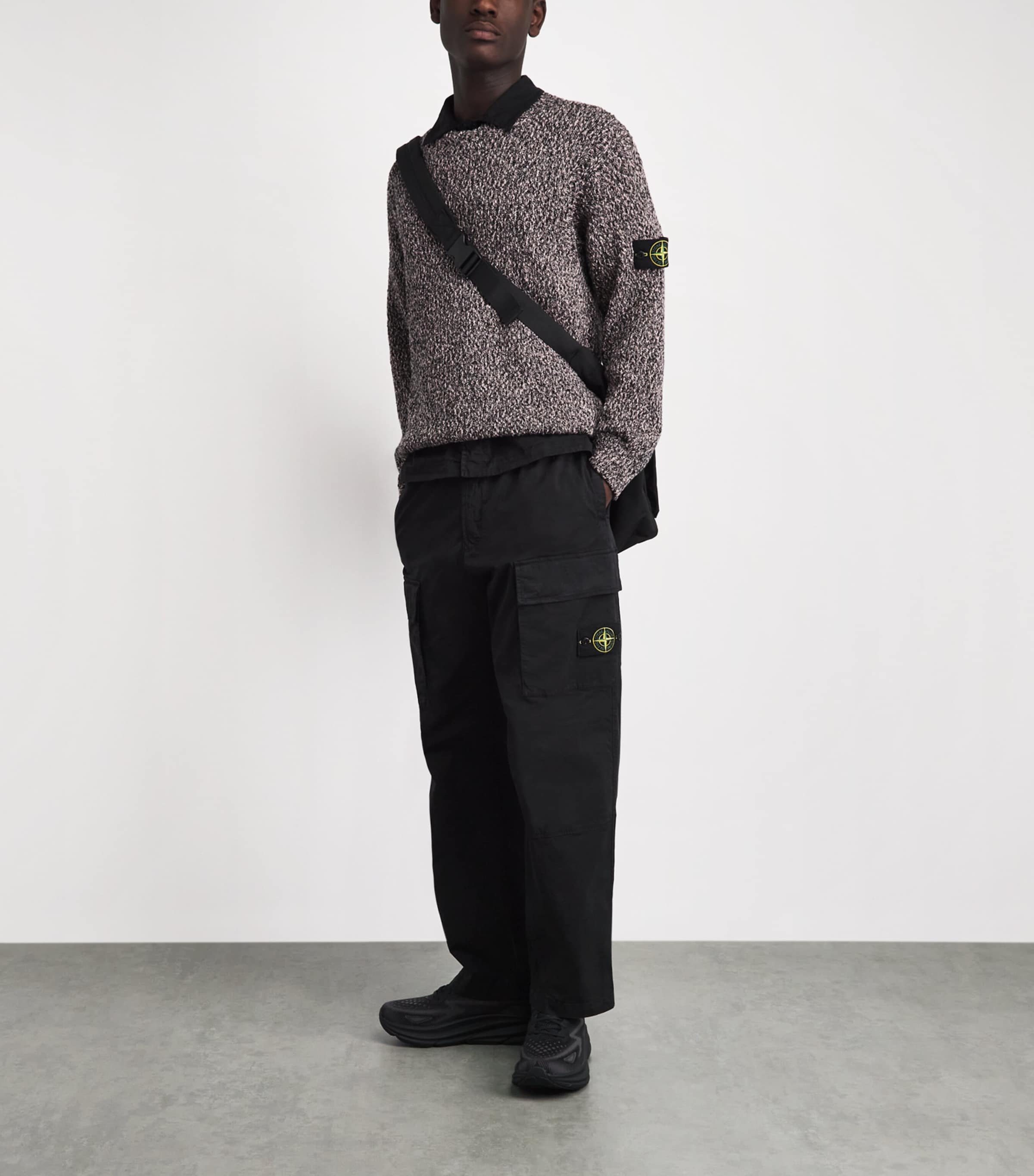 Stone Island Mens Stretch Organic Cotton Cargo Trousers Image 2