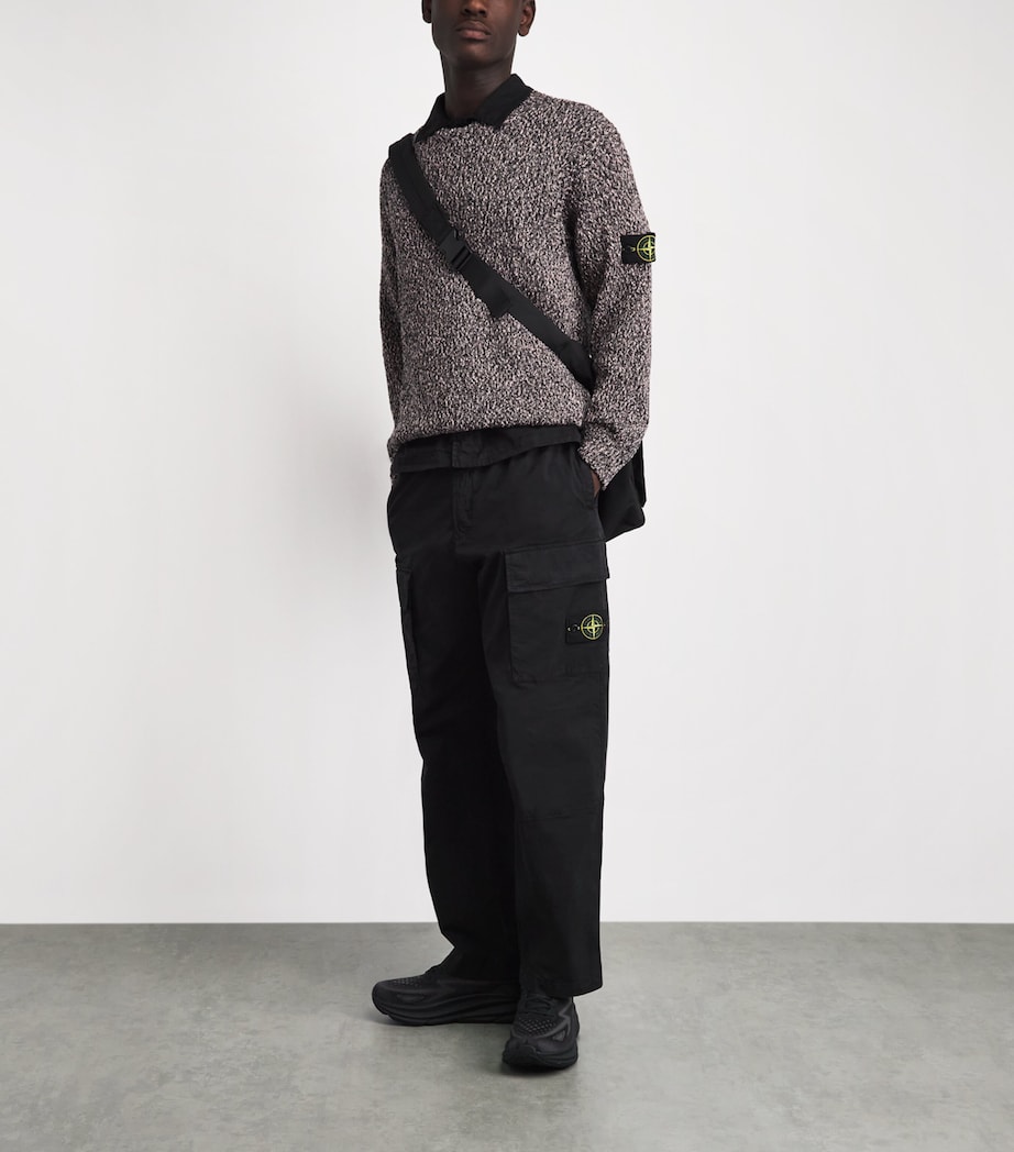 Stone Island Mens Stretch Organic Cotton Cargo Trousers Image 2
