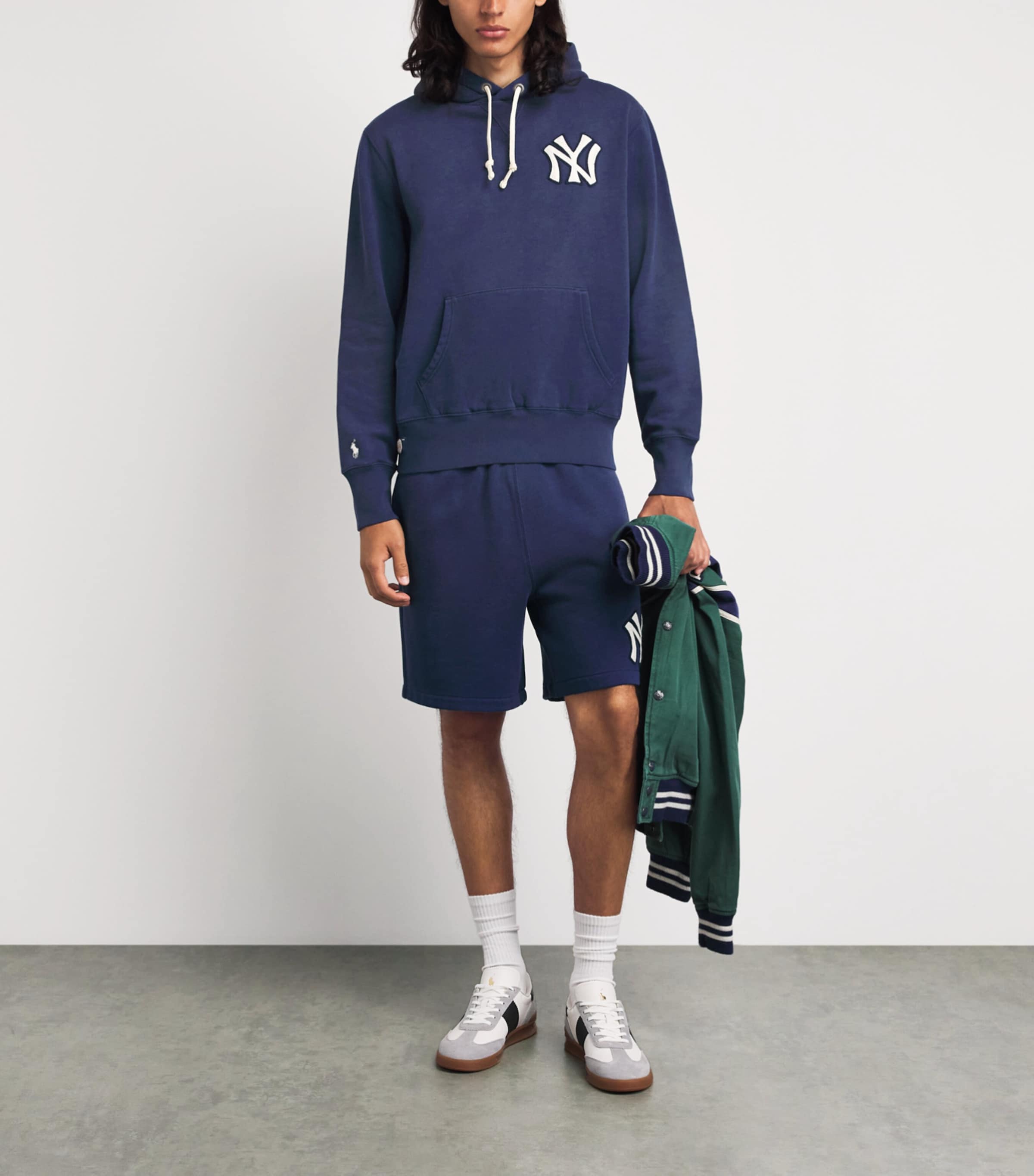 Polo Ralph Lauren Mens NY Yankees Hoodie Dark Cobalt Image 2