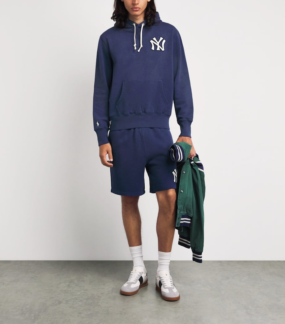 Polo Ralph Lauren Mens NY Yankees Hoodie Dark Cobalt Image 2