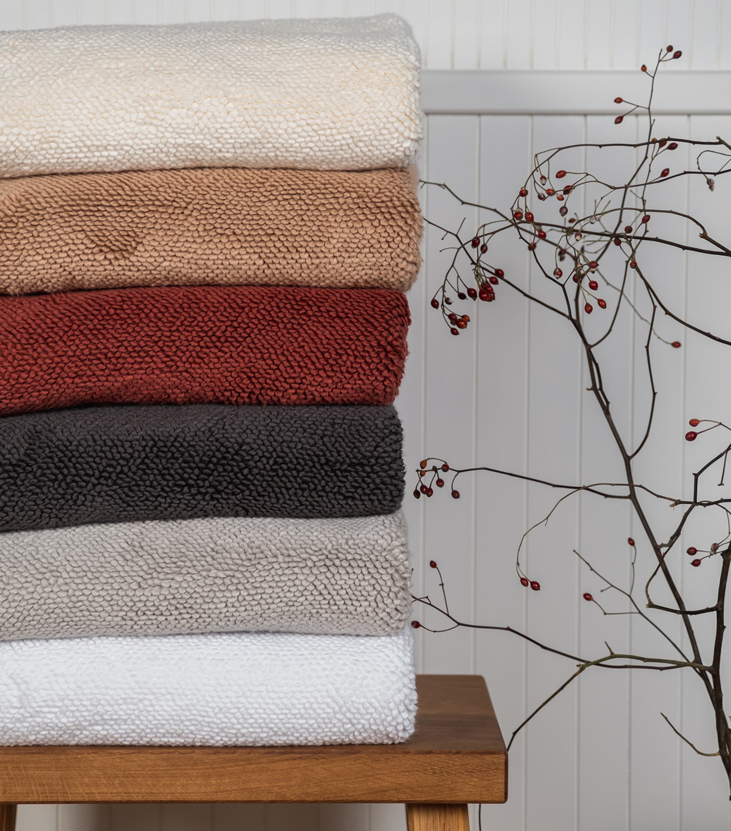 Organic Cotton Pera Bath Mat (60cm x 95cm) FLAX Image 3