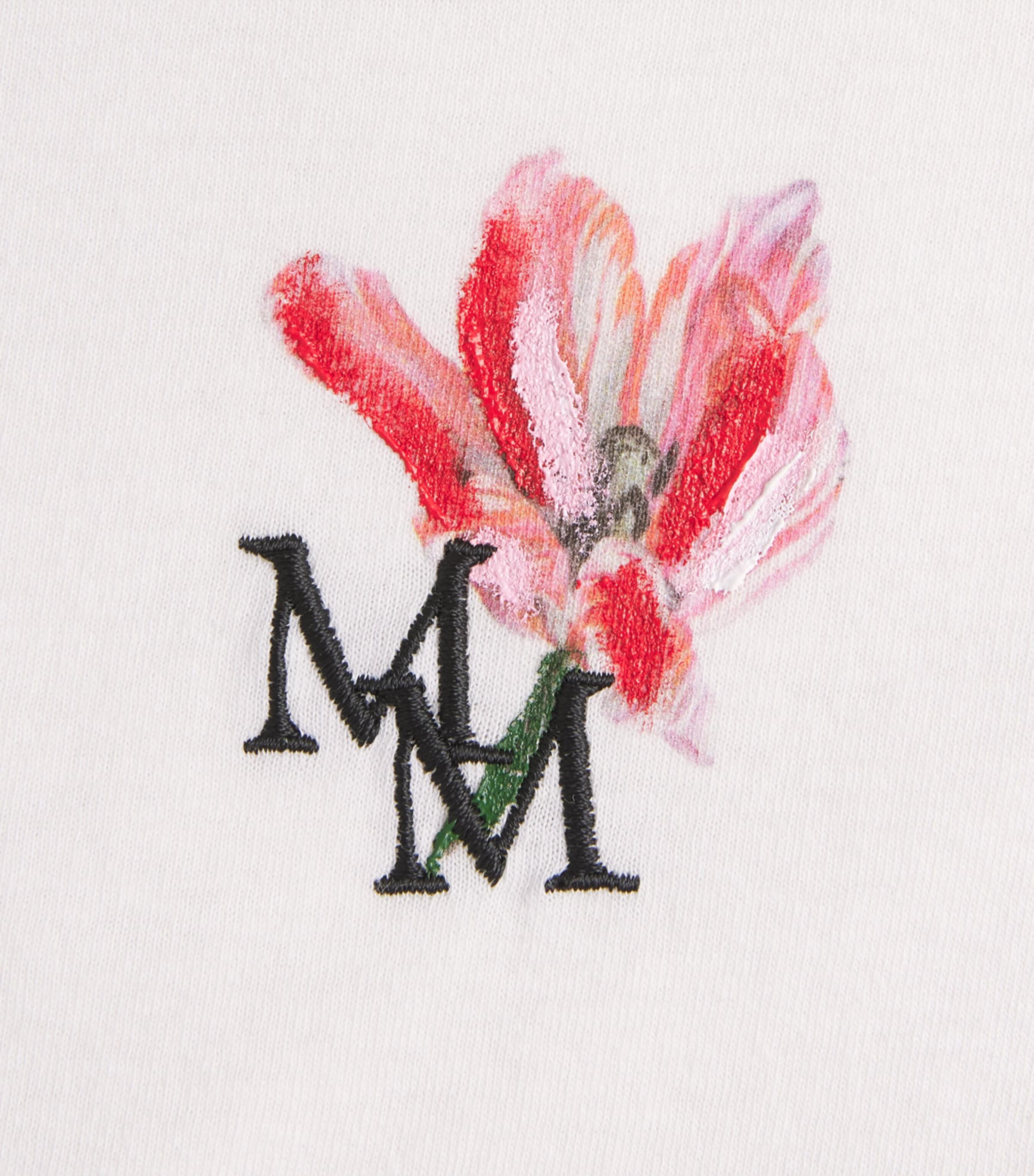 Maison Margiela Mens Cotton Embroidered Logo T-Shirt Off White Image 6