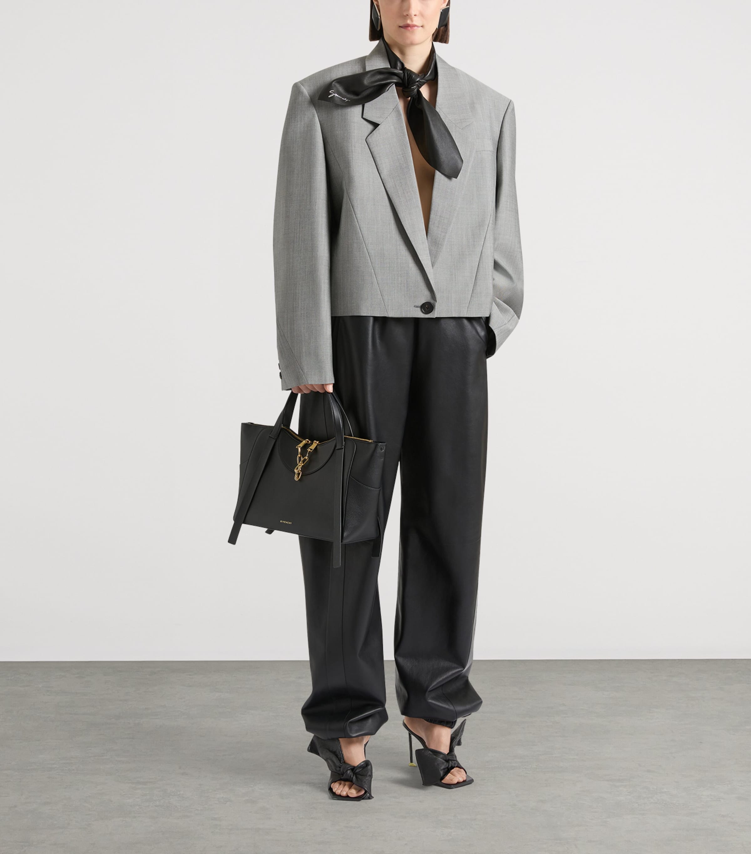 Givenchy Womens Wool-Mohair Cropped Blazer Image 2