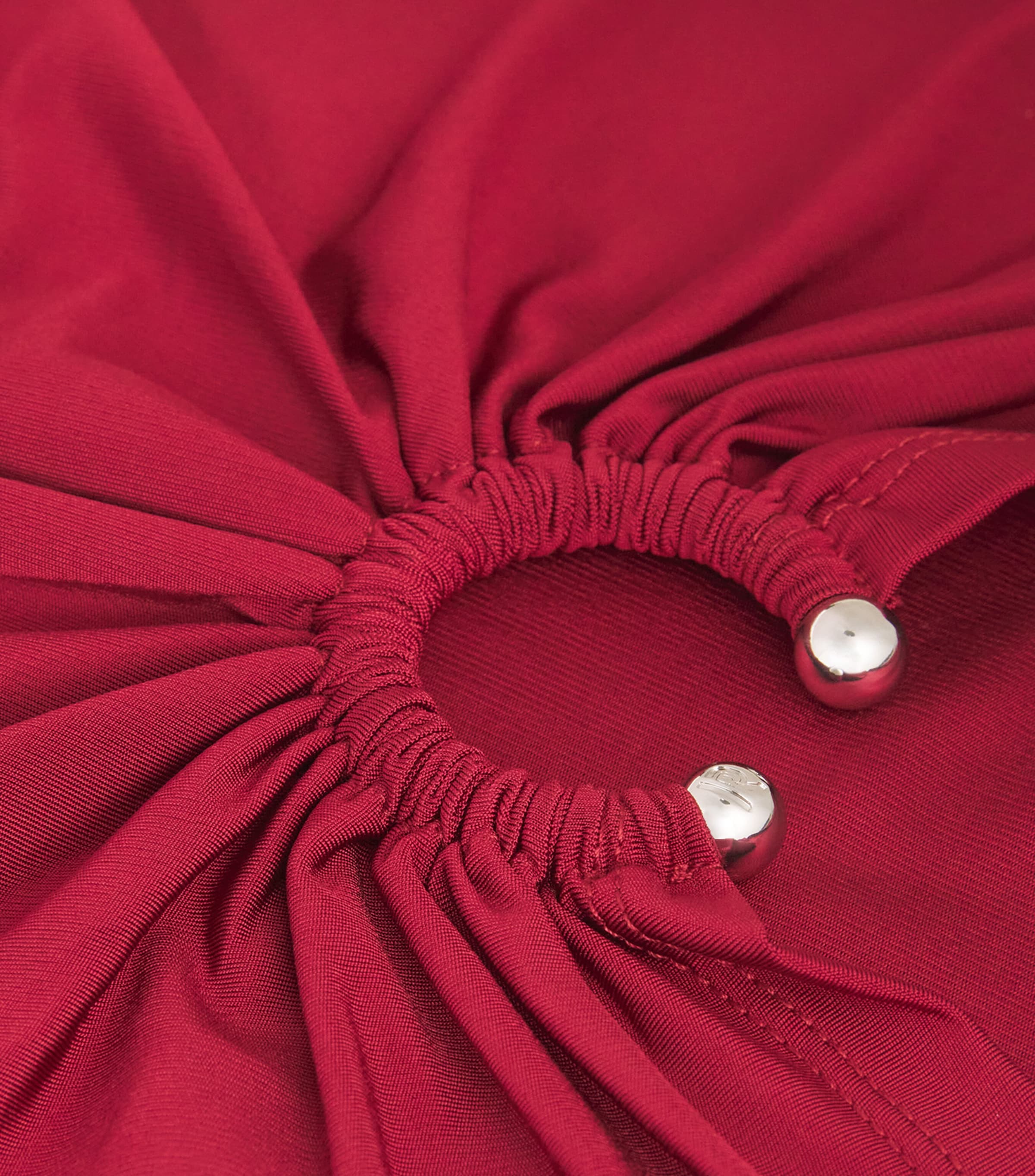 Jersey Ring-Gathered Tank Top P613 RUBY RED Image 5