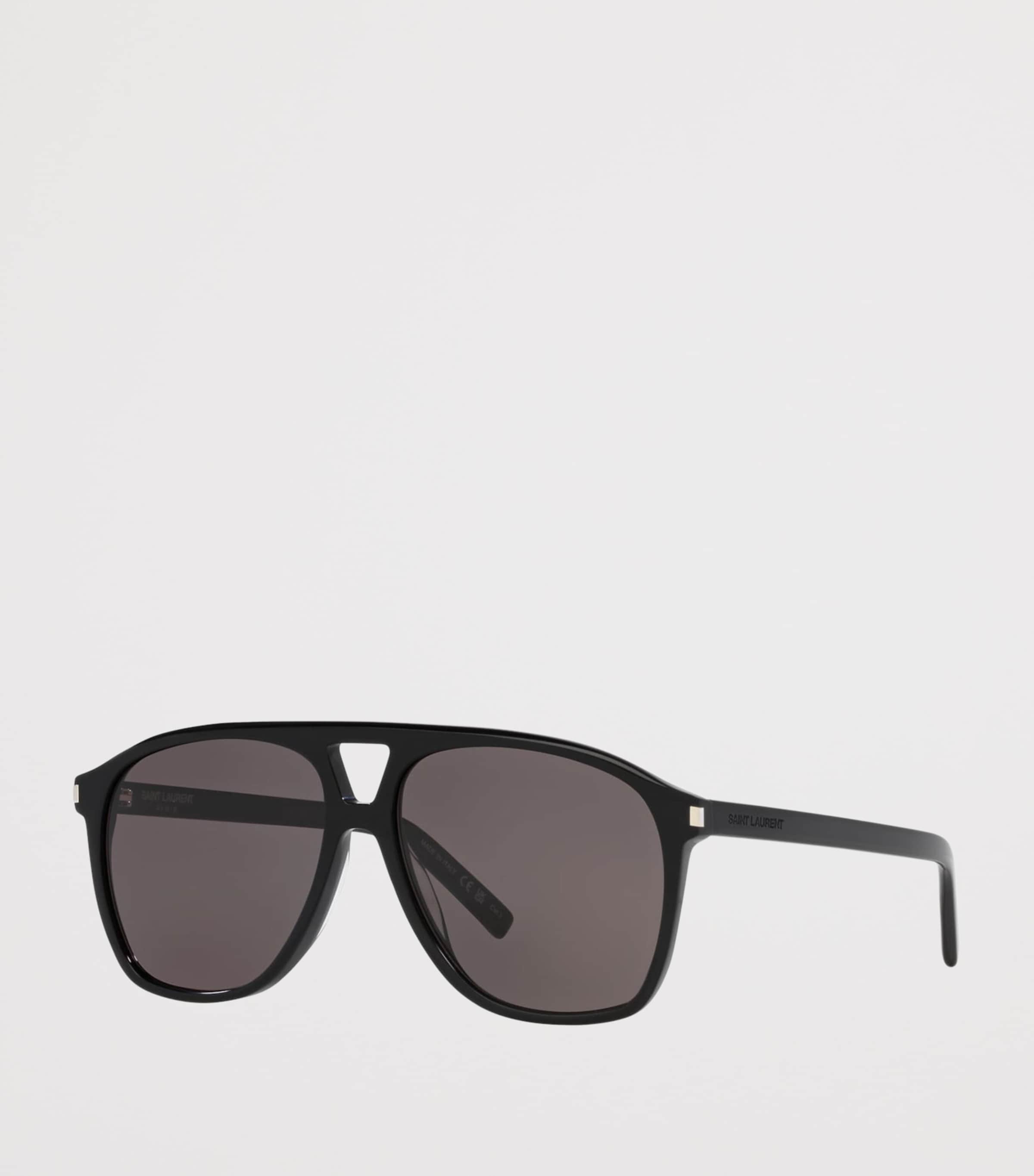 Saint Laurent SL 596 Dune Rectangular Sunglasses Black Image 2