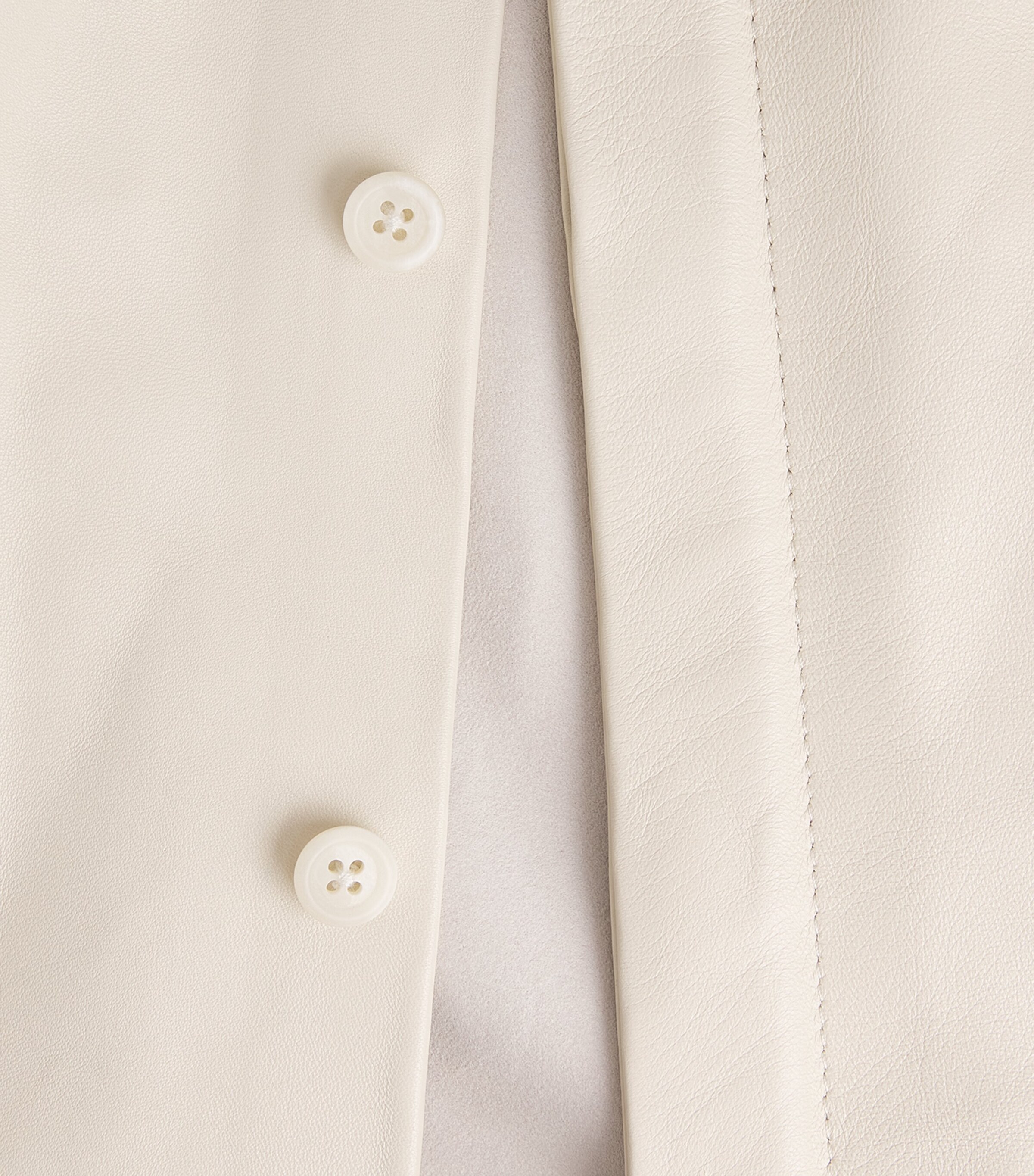 Lauren Manoogian Womens Nappa Leather Shirt Ecru Image 6
