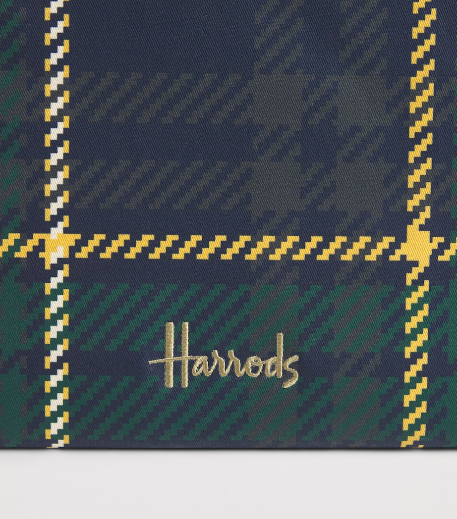 Harrods Small Tartan Tote Bag Navy Image 6