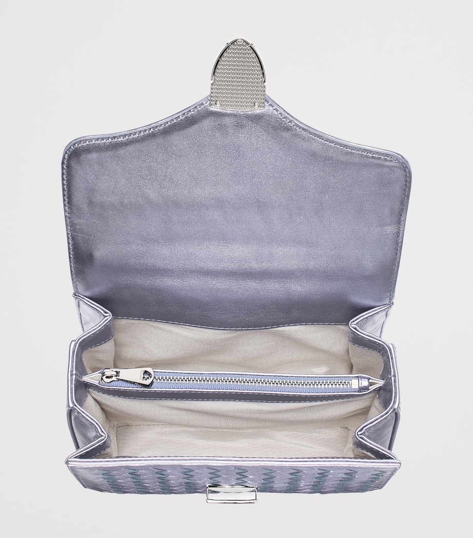 Midi Metallic Leather Mayfair Bag BLUE METALLIC Image 5