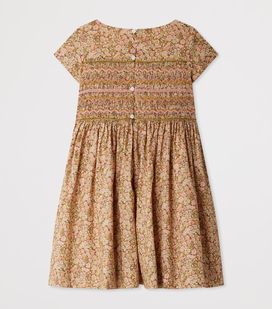 Organic Cotton Duchess Dress (4-8 Years) FL ROSE CAMELIA Image 2